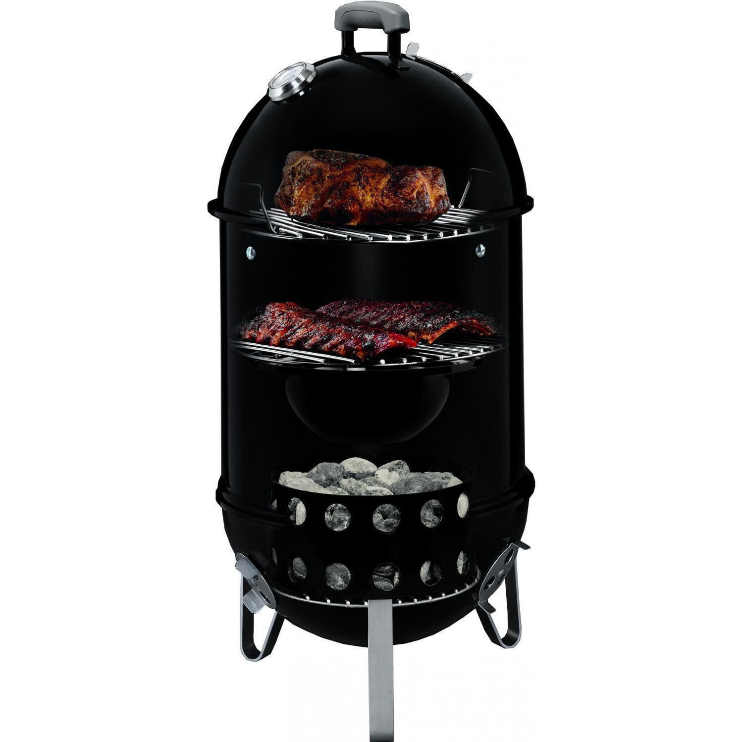 Weber Smokey Mountain Cooker 14-Inch Charcoal Smoker - 711001