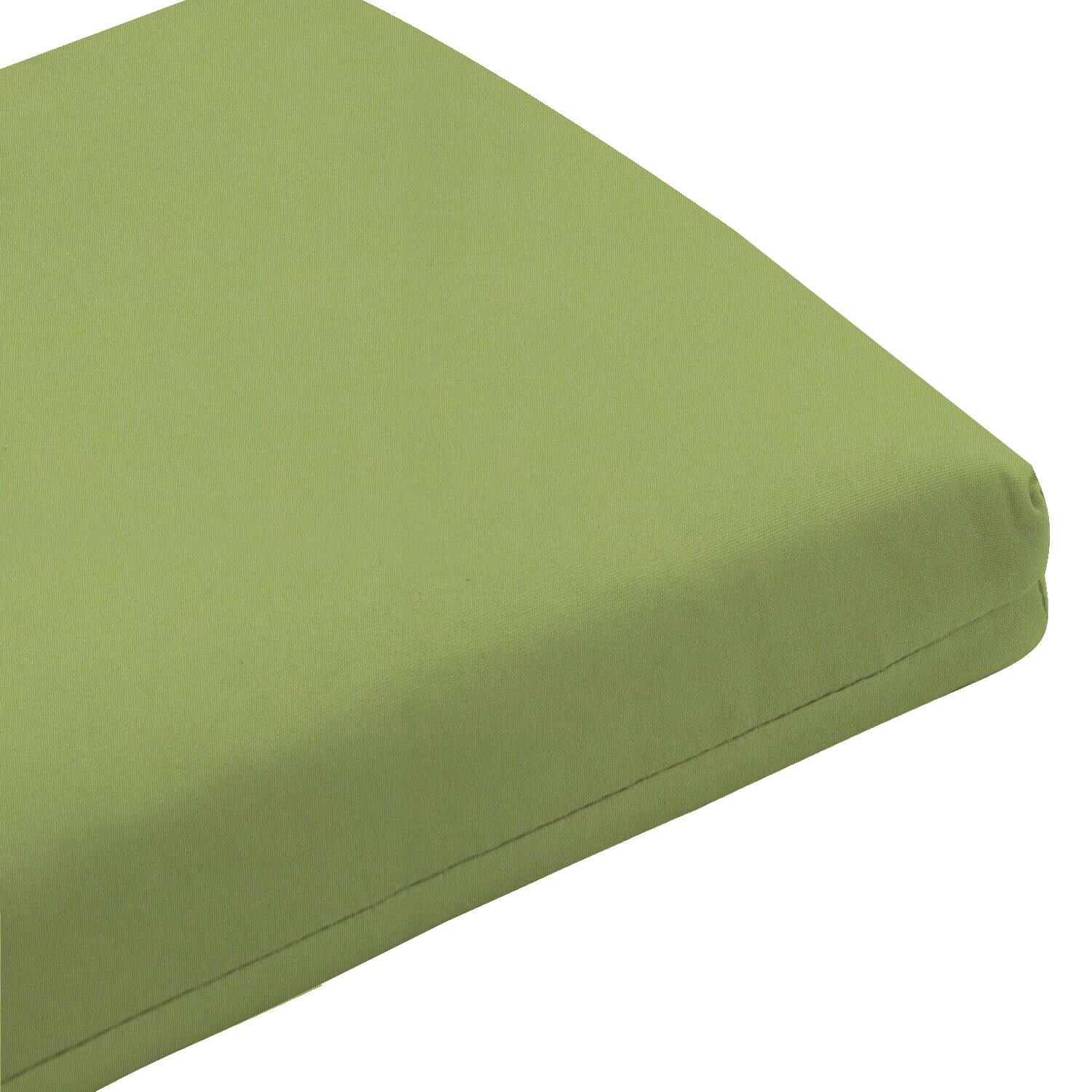 Sunbrella Canvas Ginkgo Large Outdoor Replacement Bench Cushion W/ Knife Edge By UltimatePatio.com - Corner Detail thumbnail