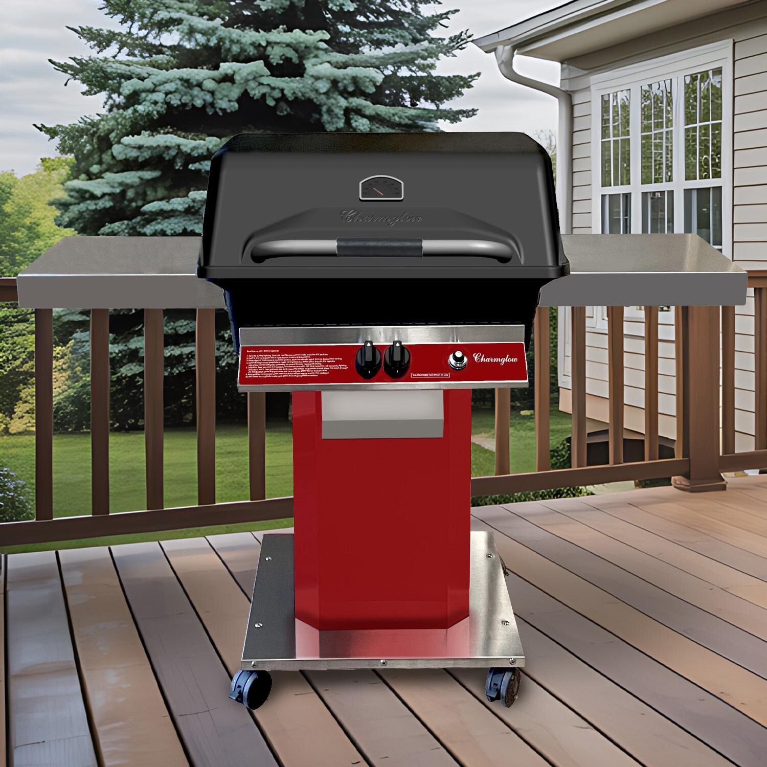 Charmglow Prism Propane Grill - Ember Red - CHRM40ER-P - On Patio - Lifestyle thumbnail