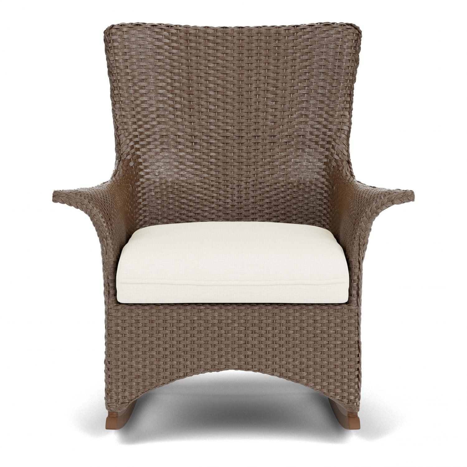 Mandalay Lloyd Loom Rocking Chair in Bark/Sailcloth Salt by Lloyd Flanders