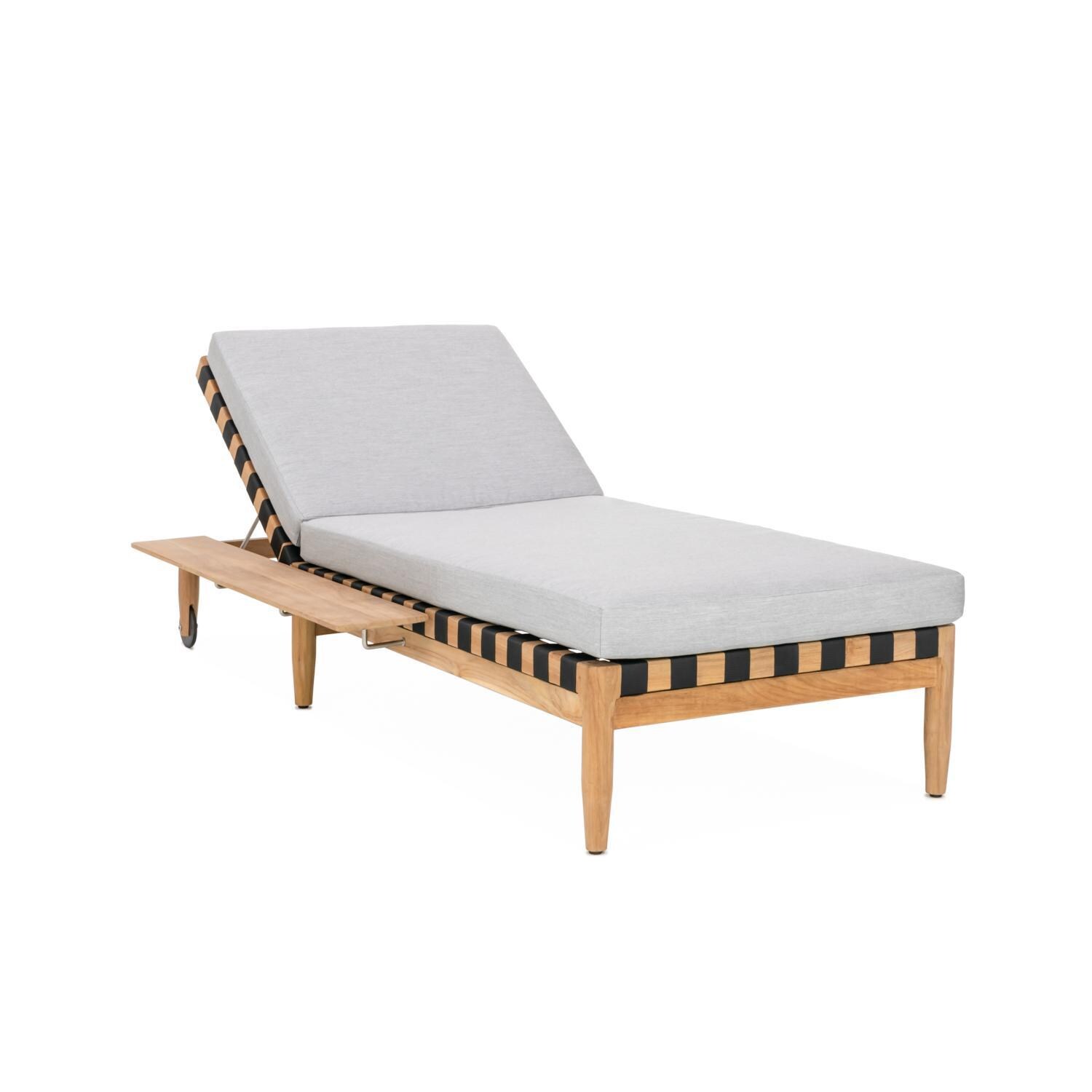 Teak + Table Ibiza Chaise Lounge in Granite - Without Pillow - White Background thumbnail