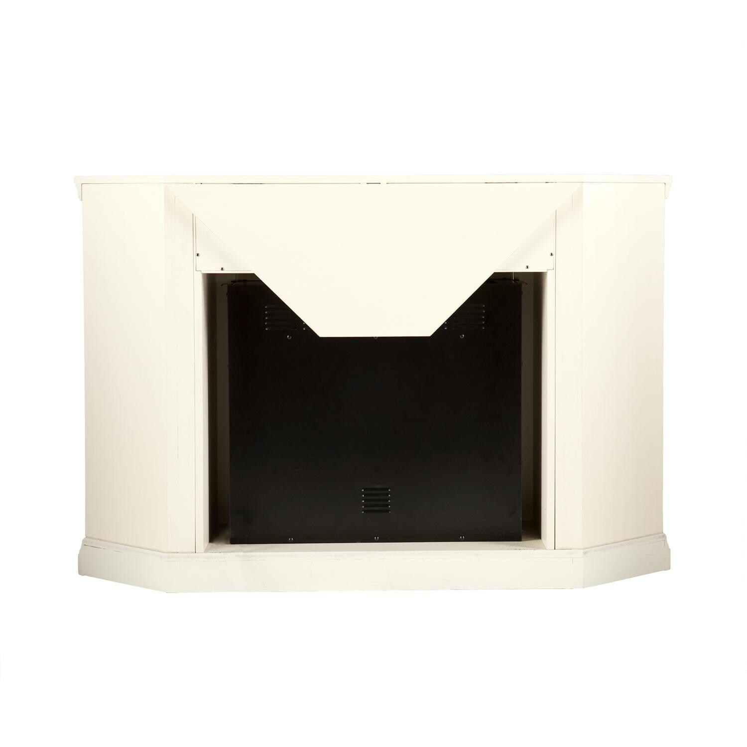Southern Enterprises Claremont 48-Inch Electric Fireplace Media Console - Ivory - Back View thumbnail