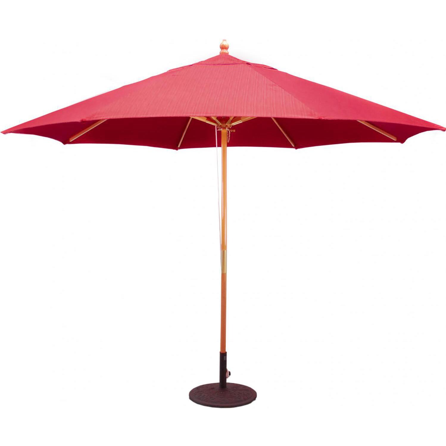 Galtech 11 Ft Wood Patio Umbrella With Pulley Lift - Shown in Brick thumbnail
