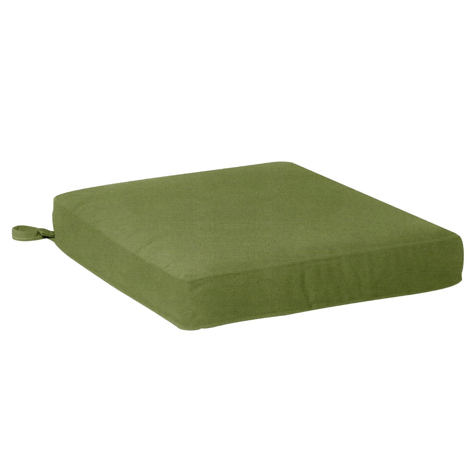 Sunbrella Spectrum Cilantro Large Outdoor Replacement Seat Cushion W/ Knife Edge By UltimatePatio.com thumbnail