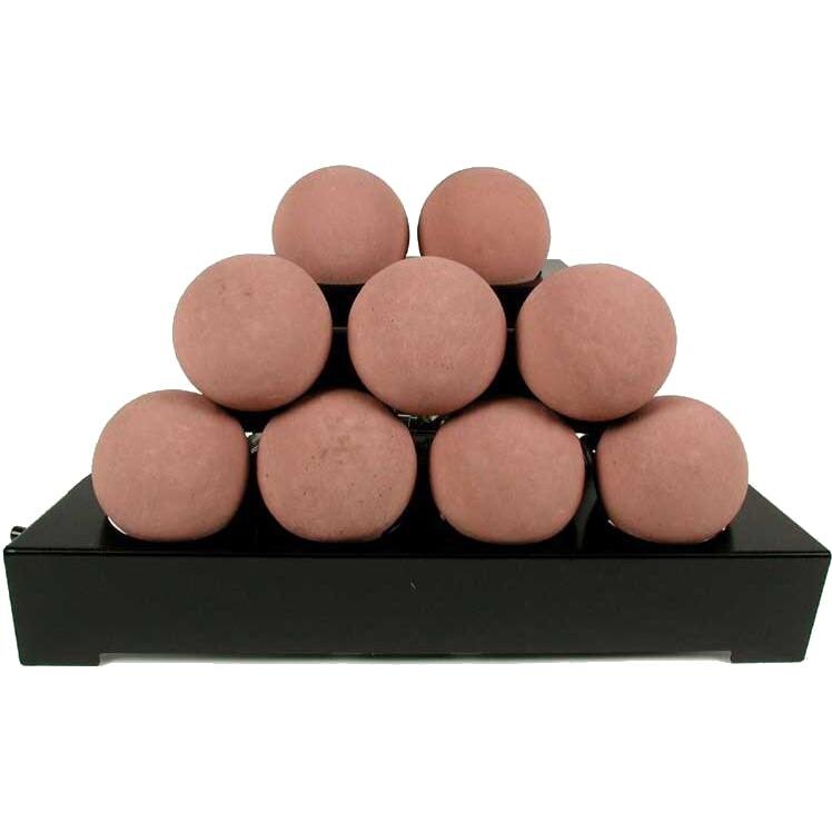 Rasmussen 20-Inch Adobe Red ALTERNA FireBall Set With Vent-Free Black Chassis Burner  thumbnail