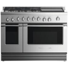 Fisher Paykel Professional (Formerly DCS) 48-Inch 5-Burner Dual-Fuel Propane Gas Range With Griddle - RDV2-485GDL N image