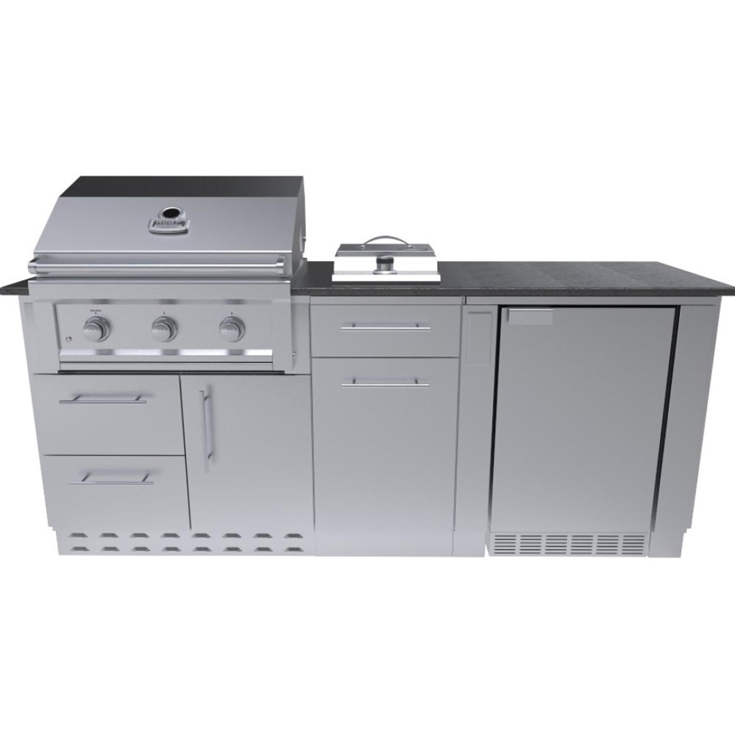 Sunstone Grills SCPTANGO-LP TANGO 7 Ft Outdoor Grilling Station Package in Propane - Front - White Background thumbnail