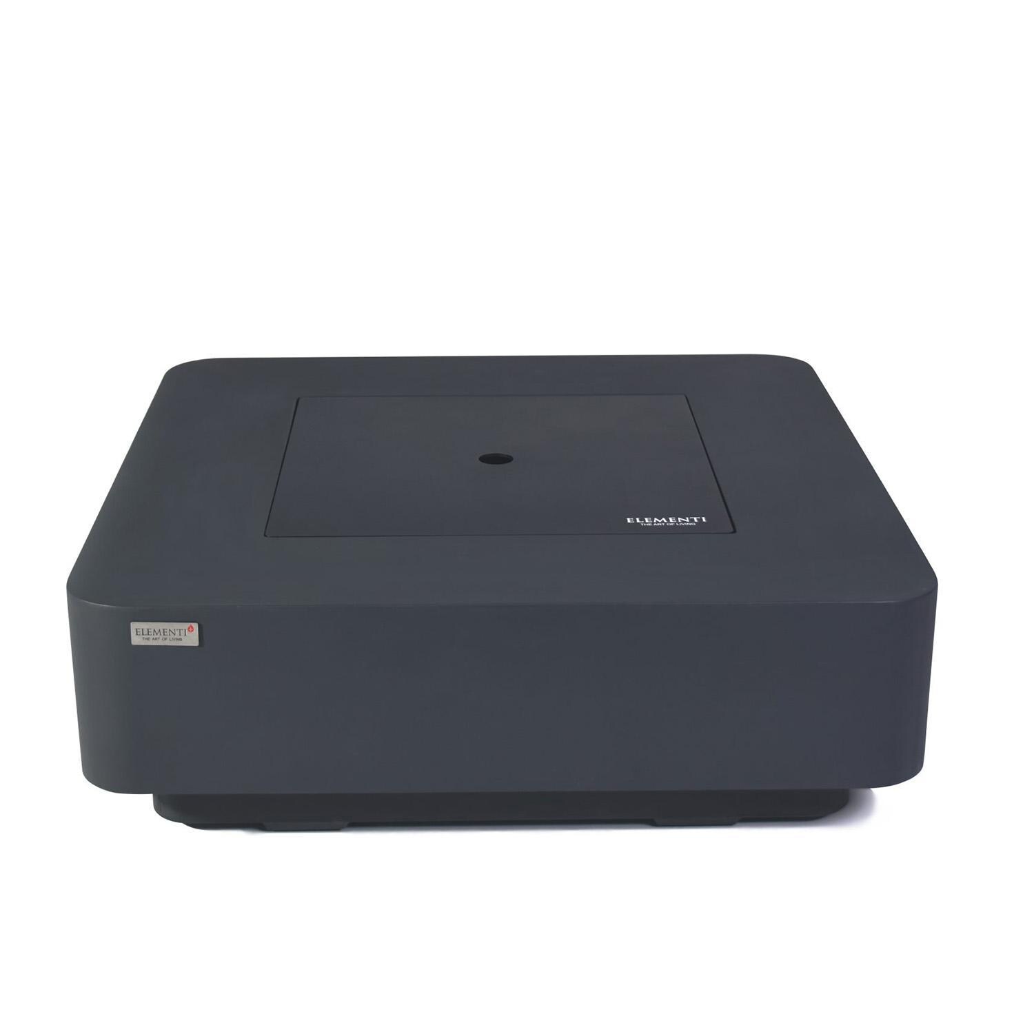 Elementi Bergamo 42-Inch Square Natural Gas Fire Pit Table - Dark Gray - With Cover - White Background thumbnail