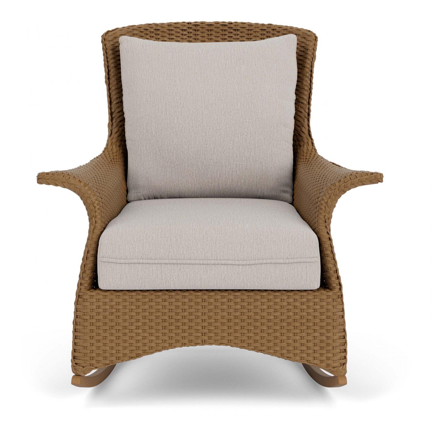 Lloyd Flanders Mandalay Lounge Rocker in Hickory Finish with Remy Cloud fabric thumbnail