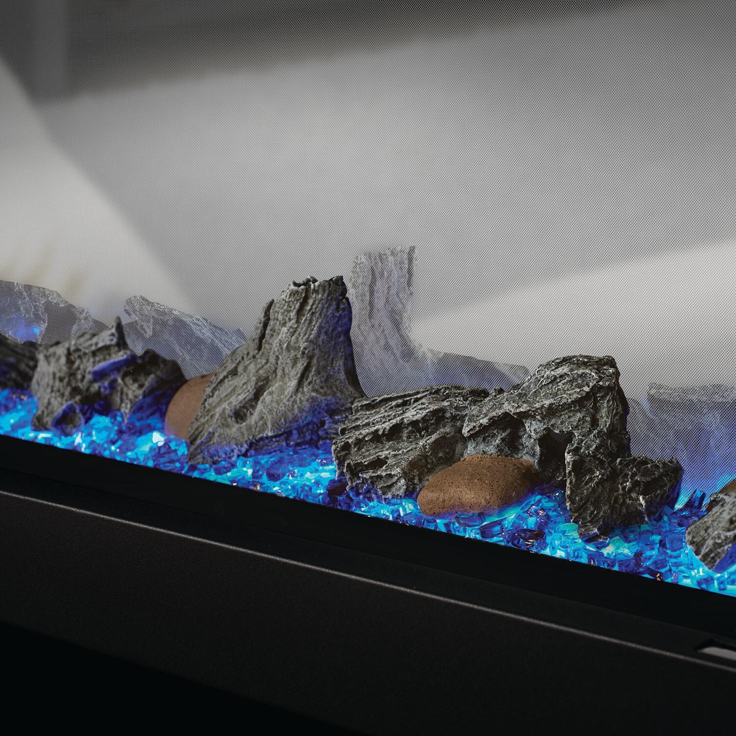 Napoleon NEFBD50HE 50-Inch CLEARion See-Thru Built-In Electric Fireplace - Logs W/Blue Ember Bed - No Flames thumbnail