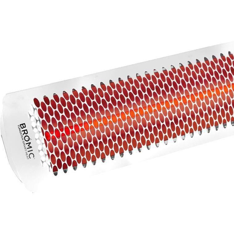 Bromic Heating BH0420036 Tungsten Smart-Heat 56-Inch 6000W Dual Element 208V Electric Infrared Patio Heater - White - Close Up thumbnail