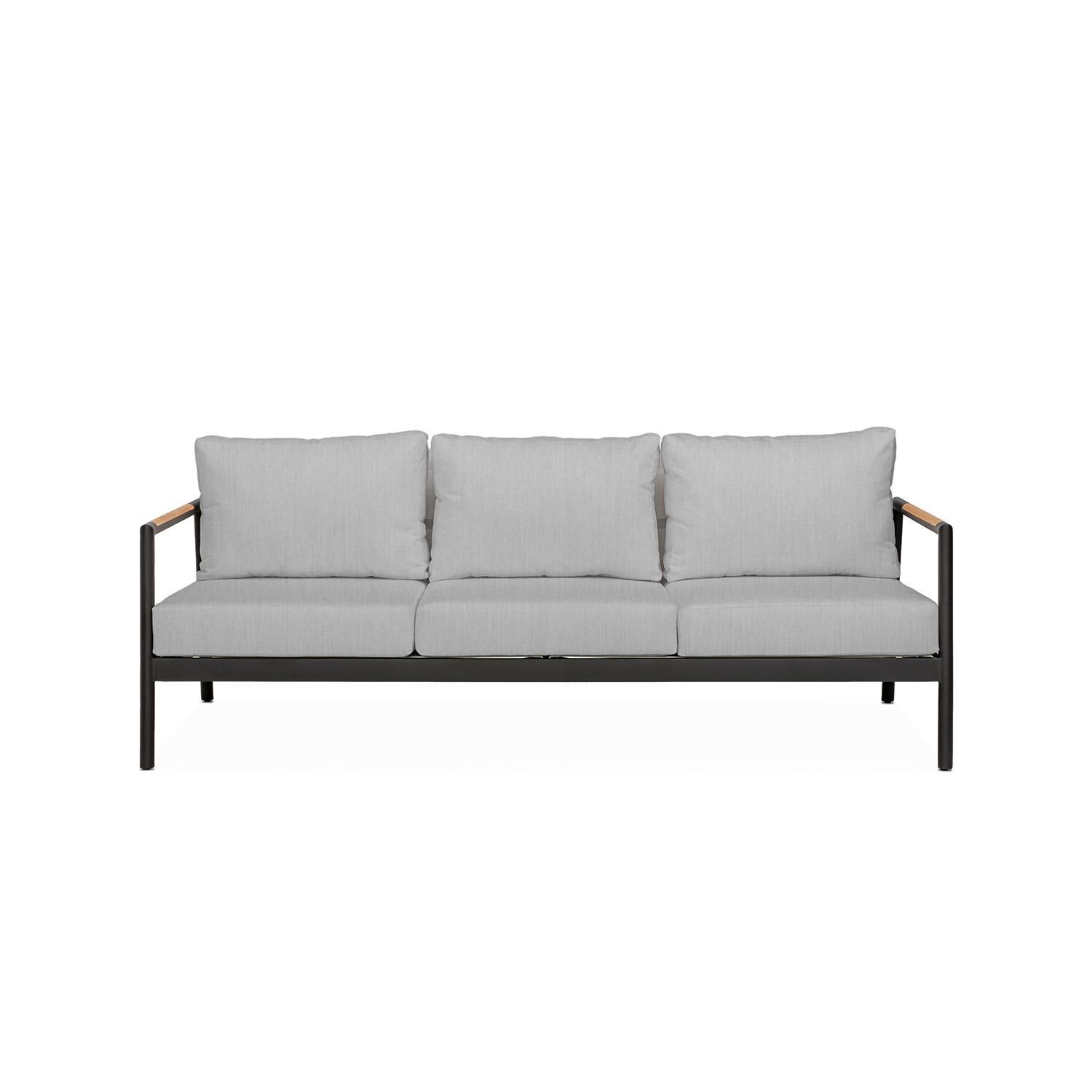 Teak + Table Paros Sofa/Clubs 4 Piece Lounge Set in Granite - Sofa - White Background thumbnail
