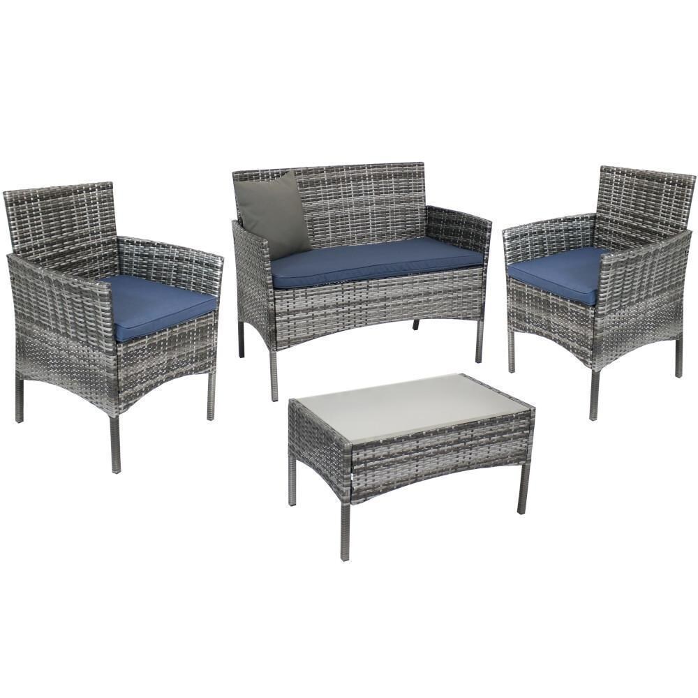 Ultimate Patio 4-Piece Patio Set - Full Set - White Background thumbnail