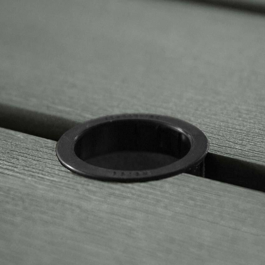 Lookwood 71 Inch Flint Polyresin Picnic Table By Lakeview Outdoor Designs - Umbrella Hole - Detail thumbnail