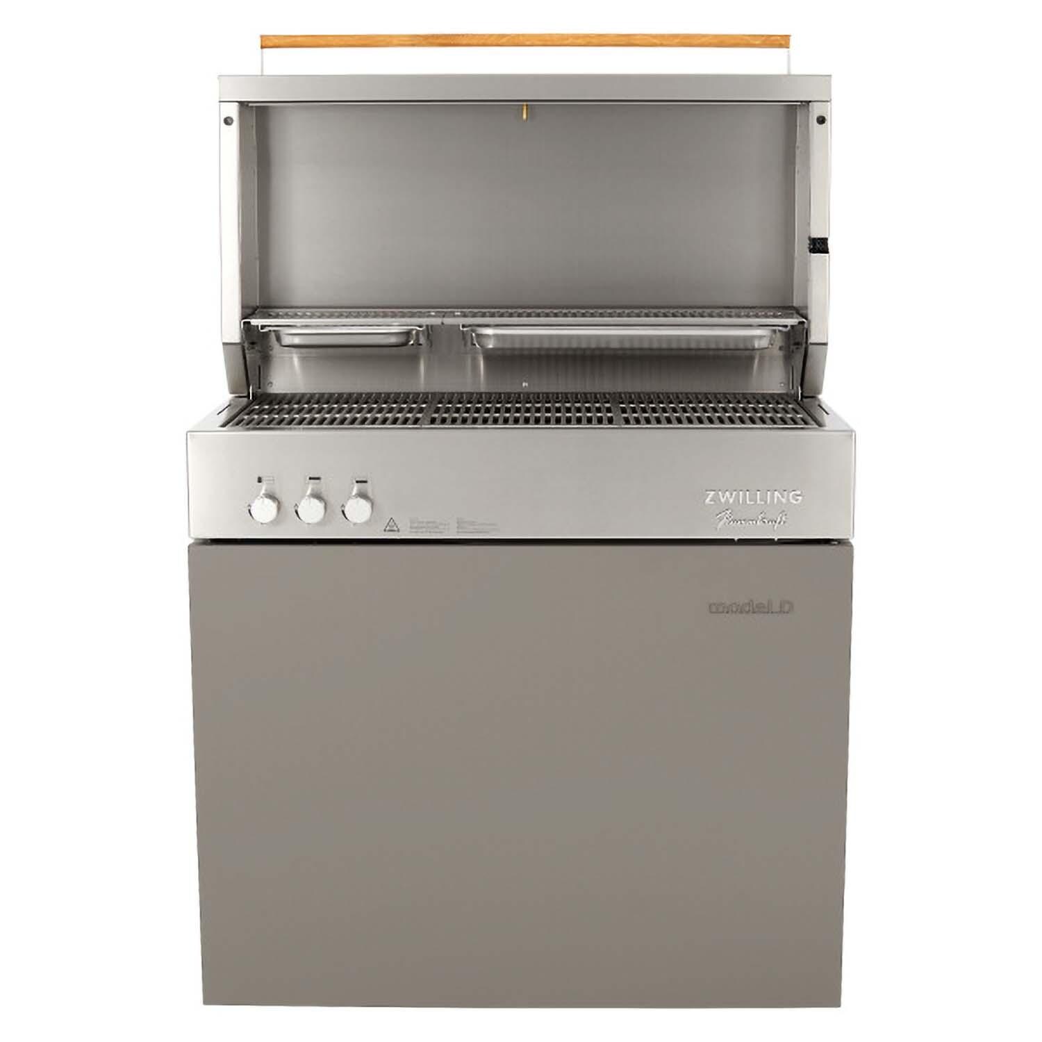 Flammkraft 1030974 Model D Natural Gas Grill - Taupe - White Background thumbnail
