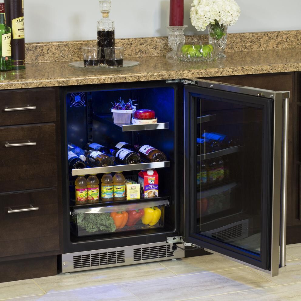 Marvel Professional 24-Inch Beverage Center With Utility Bin -Open - Shown With Right Hinge thumbnail