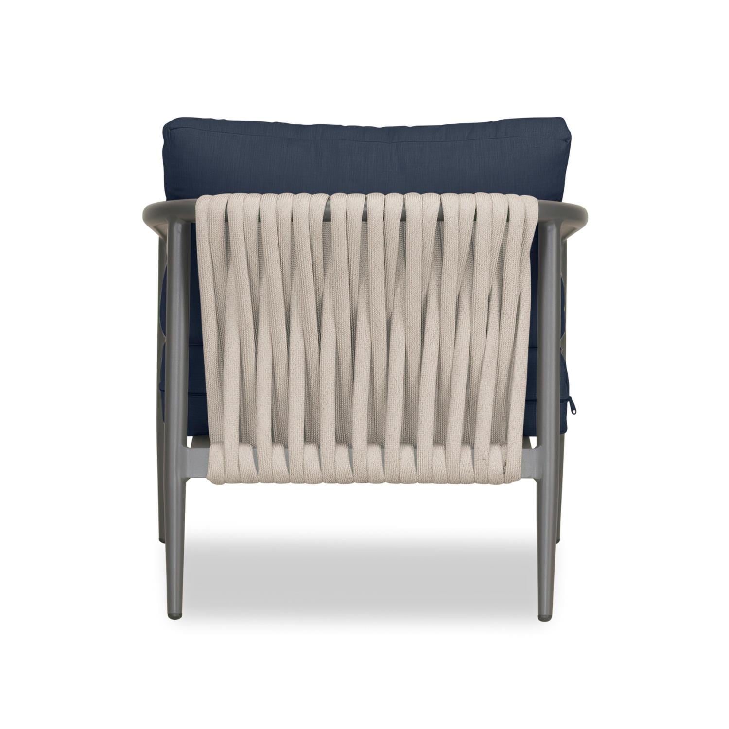 Lakeview Midnight Cove Aluminum Club Chair in Slate/Pebble Gray/Spectrum Indigo - Back - White Background thumbnail