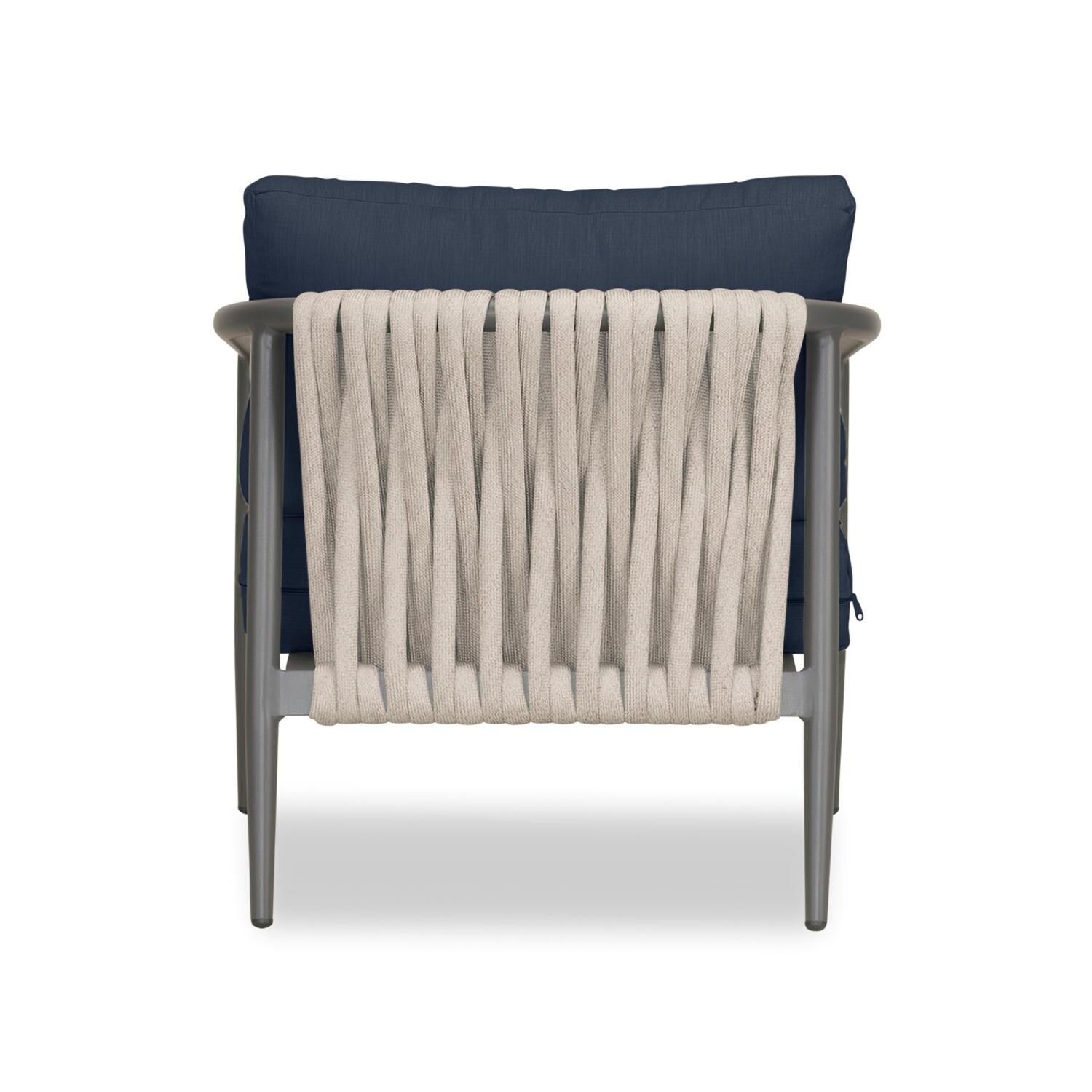 Lakeview Midnight Cove Aluminum Club Chair in Slate/Pebble Gray/Spectrum Indigo - Back - White Background thumbnail