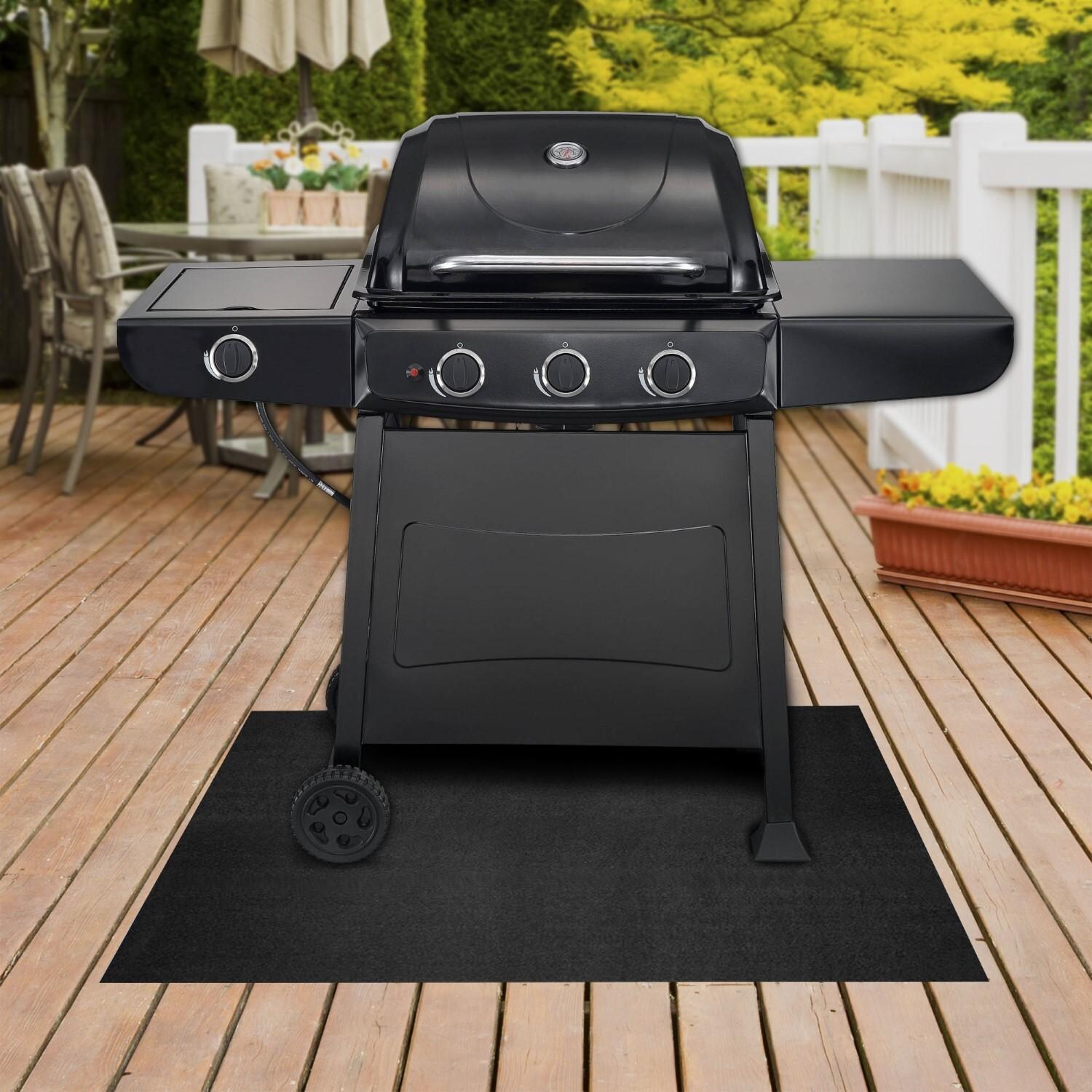 FANMATS 19308 Generic 26" X 42" Grill Mat - White Background thumbnail