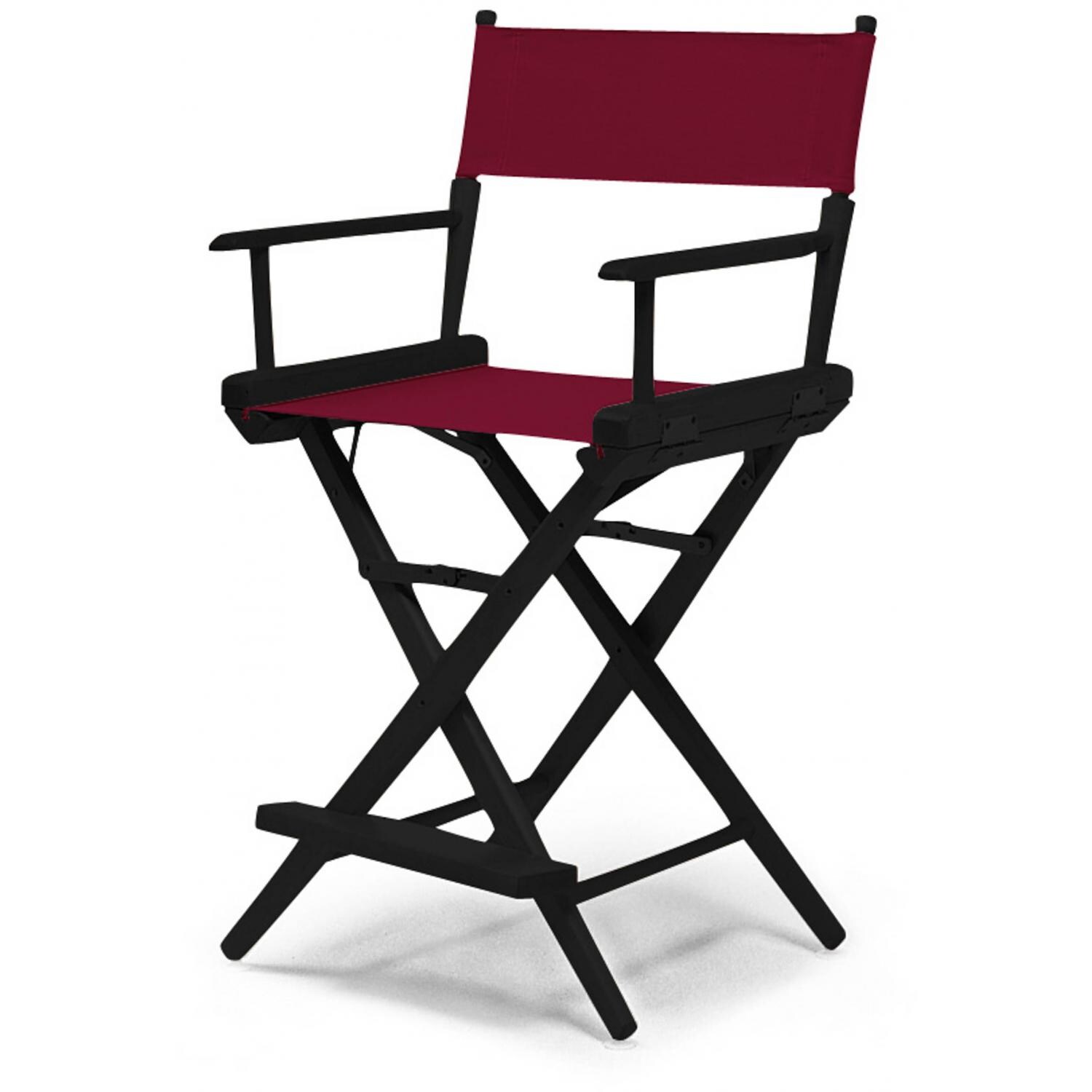 World Famous Counter Height Director Chair By Telescope Casual - Black/Burgundy
