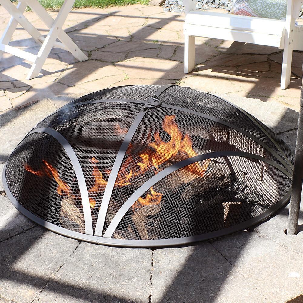 Ultimate Patio 22-Inch Reinforced Steel Mesh Spark Screen - Over the Fire Pit