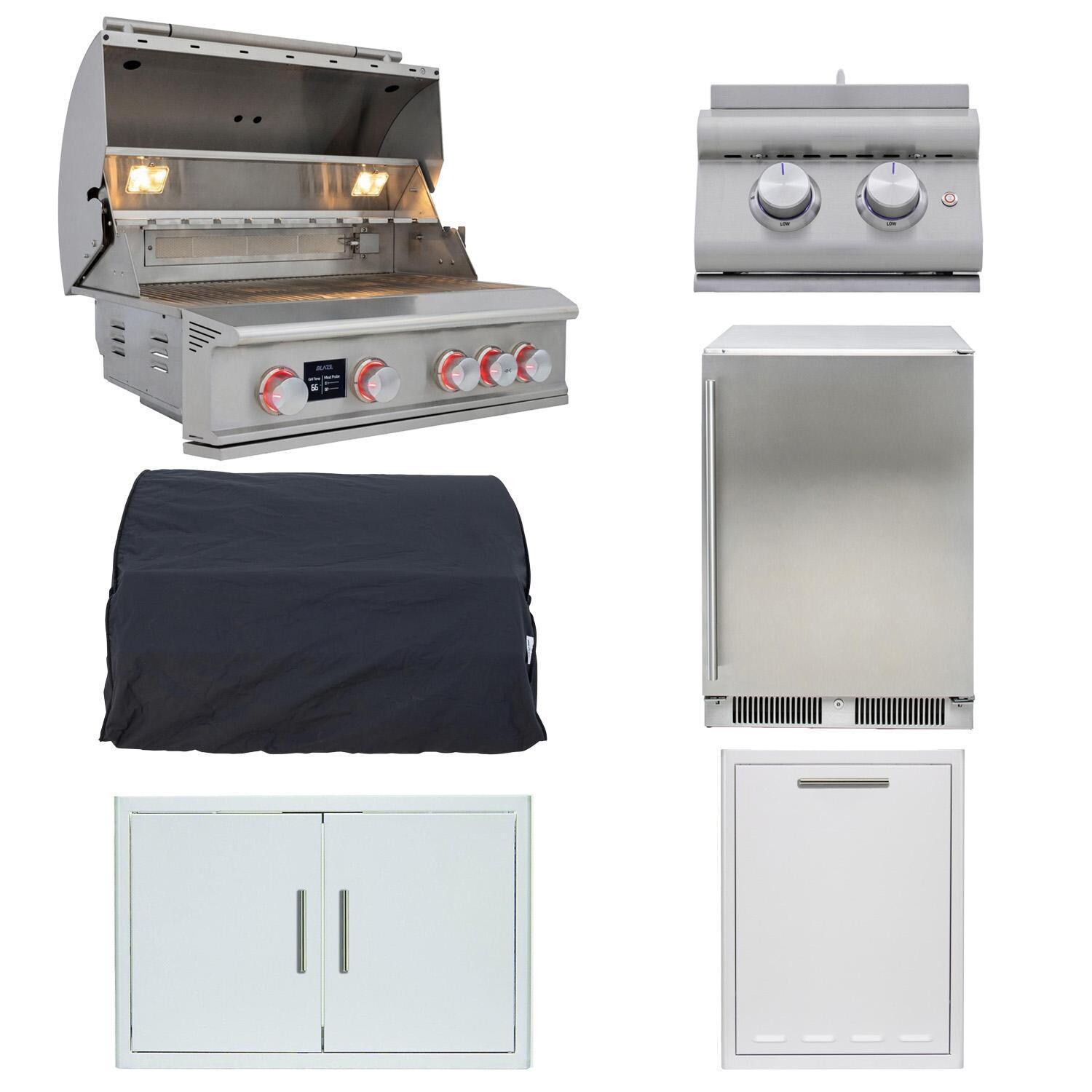 Blaze LTE PRO 6-Piece 32-Inch Propane Outdoor Kitchen Package - White Background thumbnail