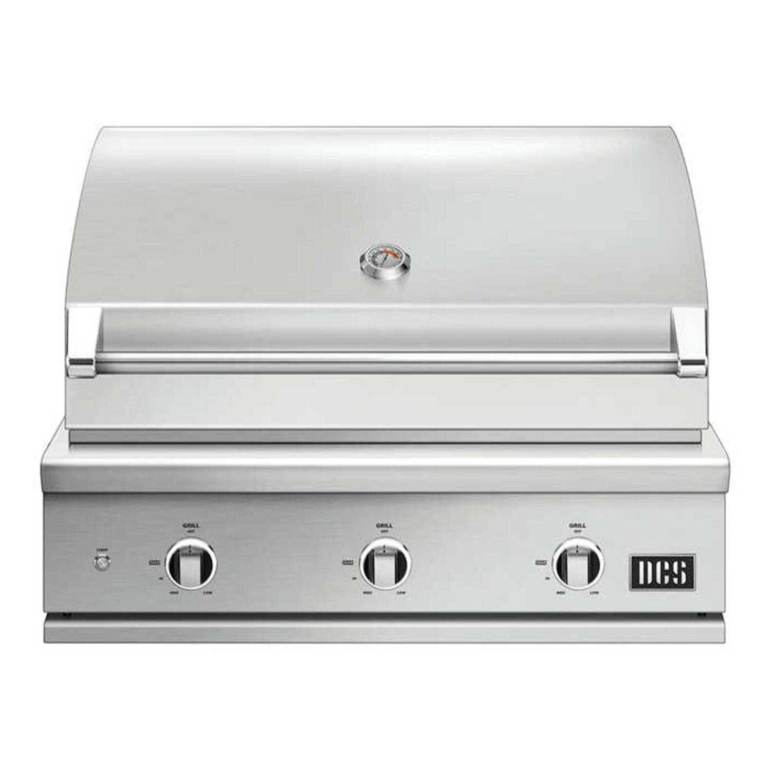 DCS Series 9 36-in 4 Burner Built-In Natural Gas Grill w/ Charcoal Smoker Box - BE1-36C-N