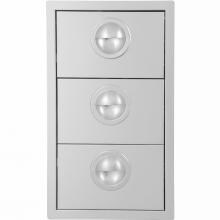 BBQGuys.com Portofino Series 14-Inch Stainless Steel Triple Access Drawer image