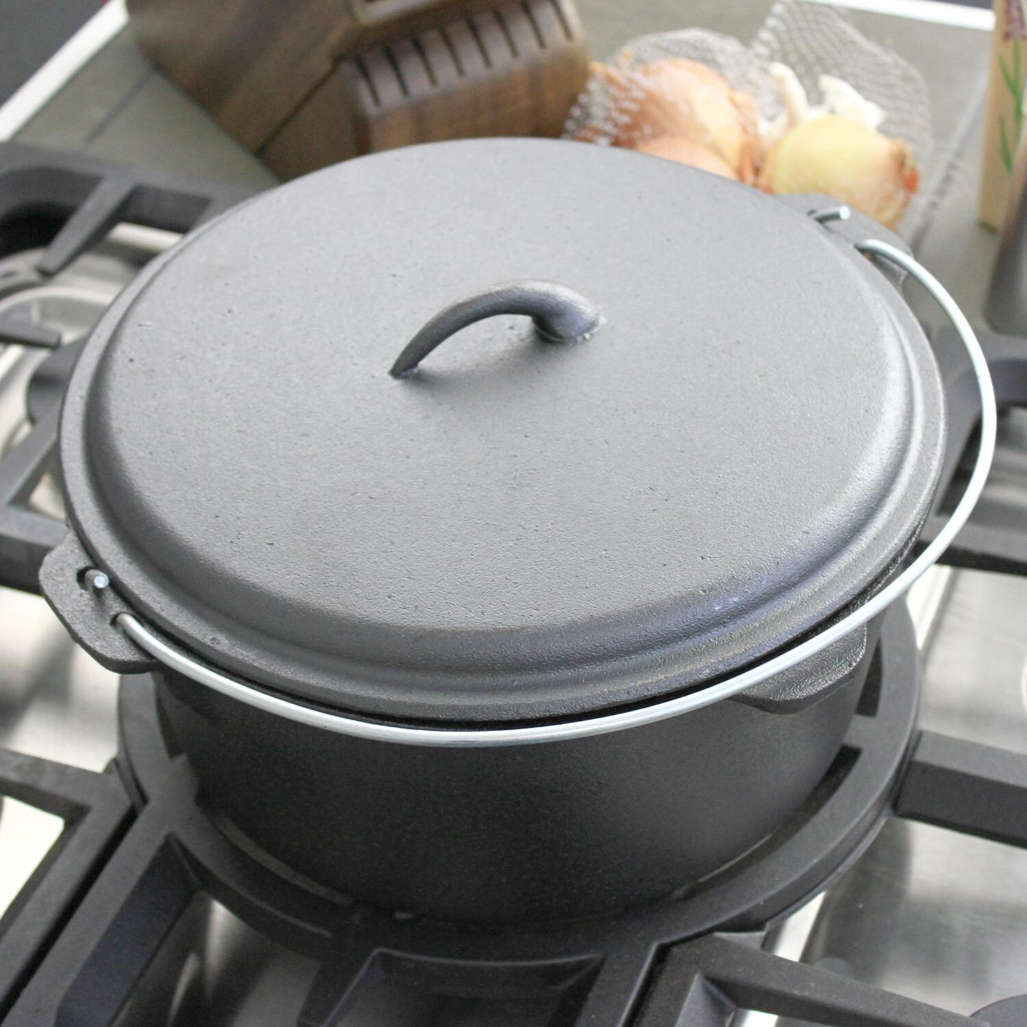 Cajun Cookware 9-Quart Seasoned Cast Iron Dutch Oven - Lifestyle View thumbnail