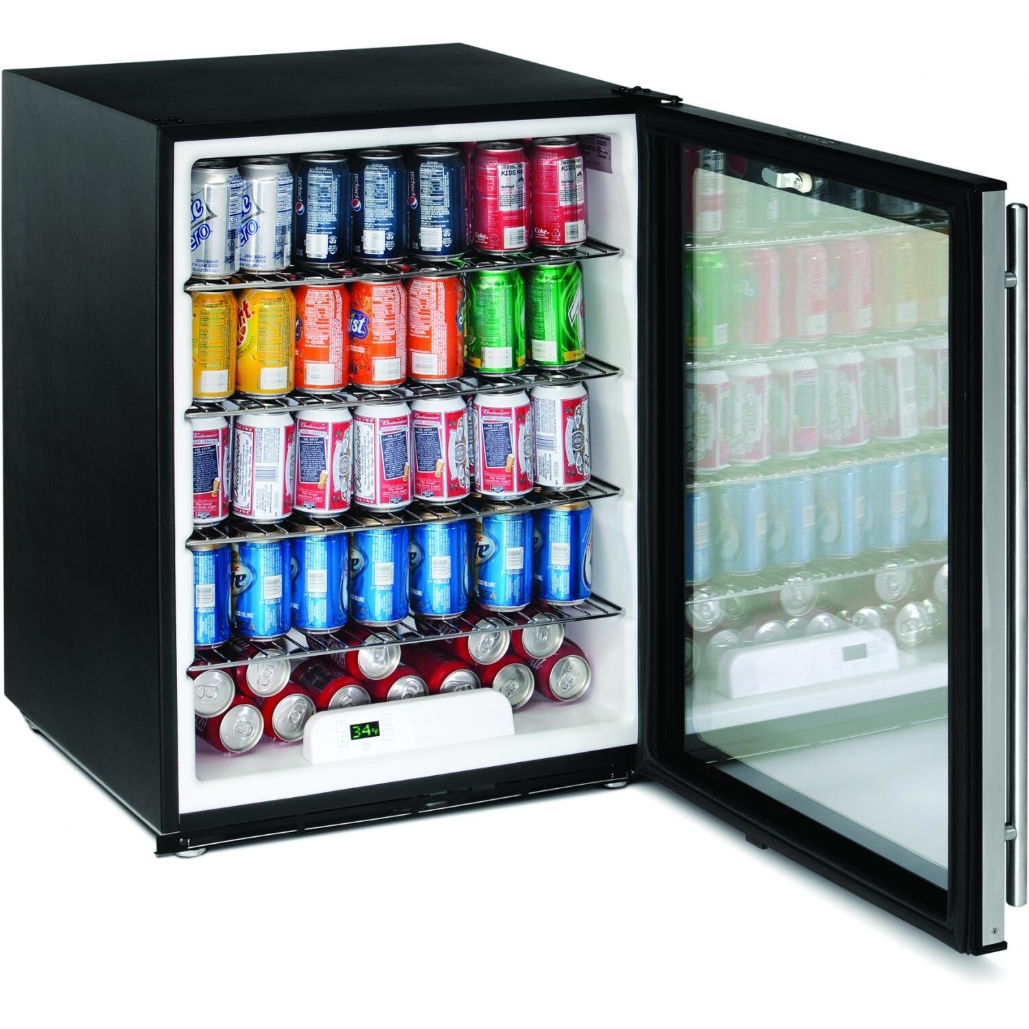 ULine 5.3 Cu. Ft. ADA Compliant Refrigerator With Lock Black