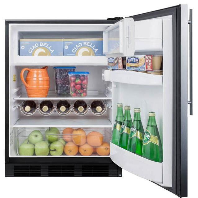 Summit 5.1 Cu. Ft. Compact Refrigerator / Freezer - Stainless Steel - Full thumbnail