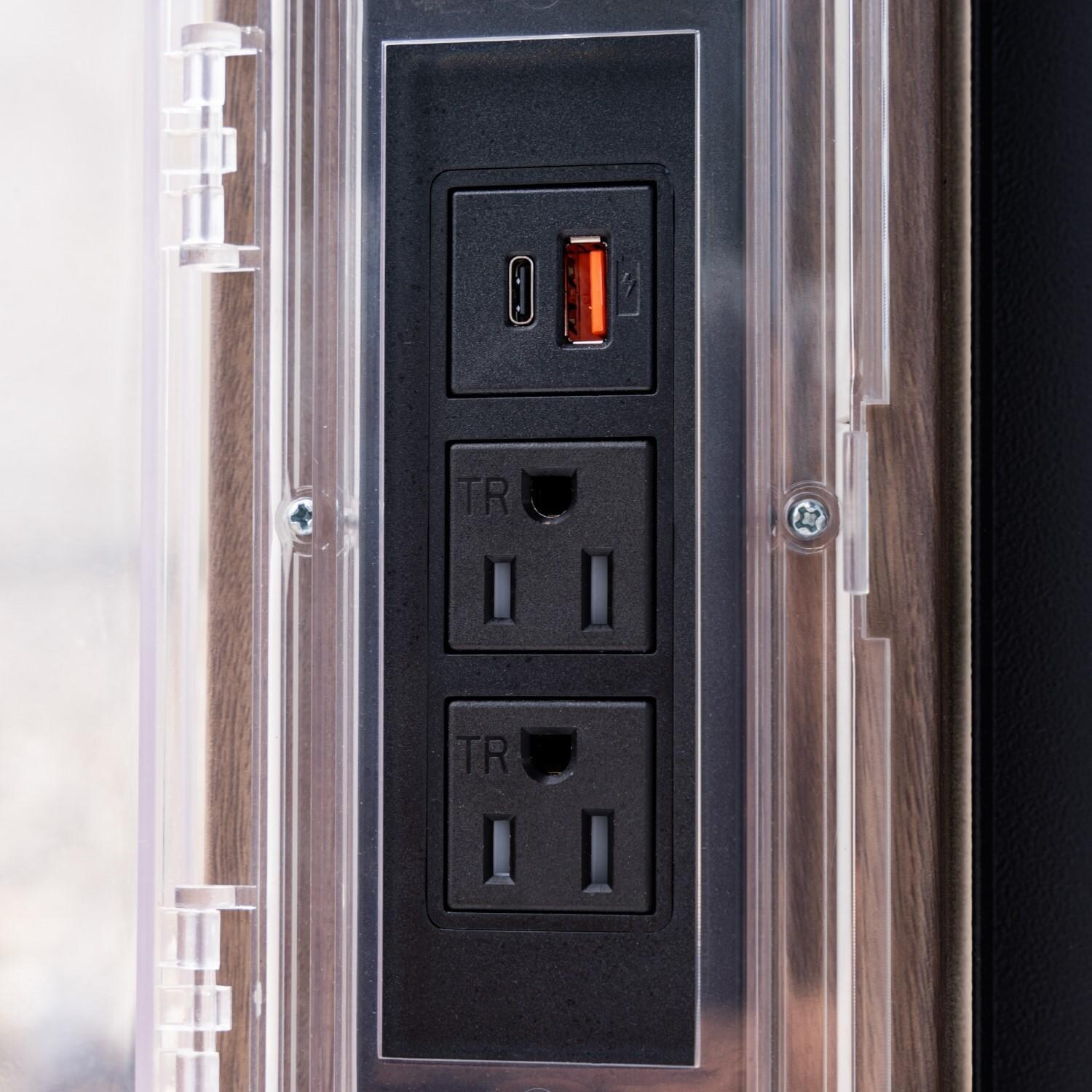 Blackstone 10 x 10-Foot Bar and Griddle/Grill Pavilion - Power Strip (AC & USB) - Detail thumbnail