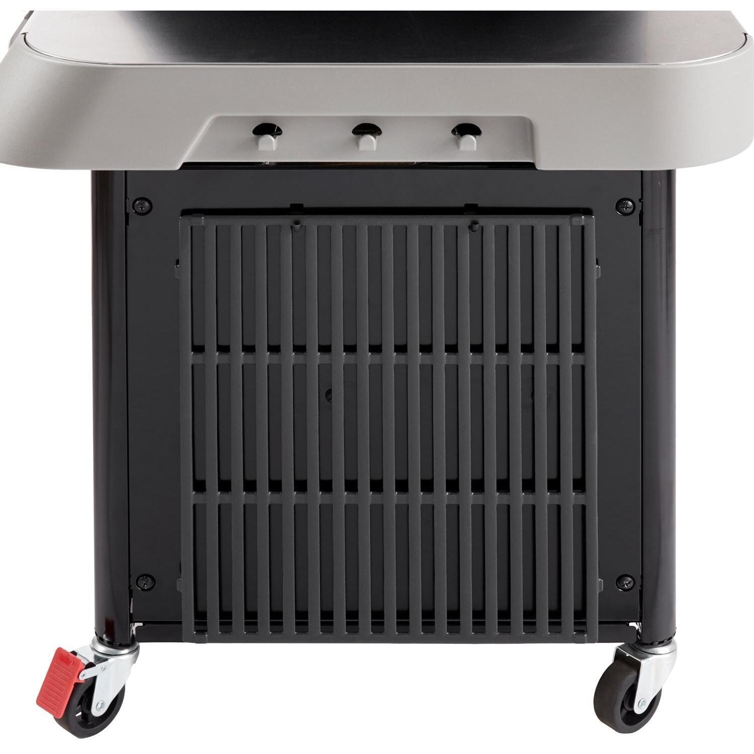 Weber GENESIS 37610001 EX-335 Natural Gas Smart Grill with Sear Burner & Side Burner - Black - Cooking Grate Storage - Detail thumbnail