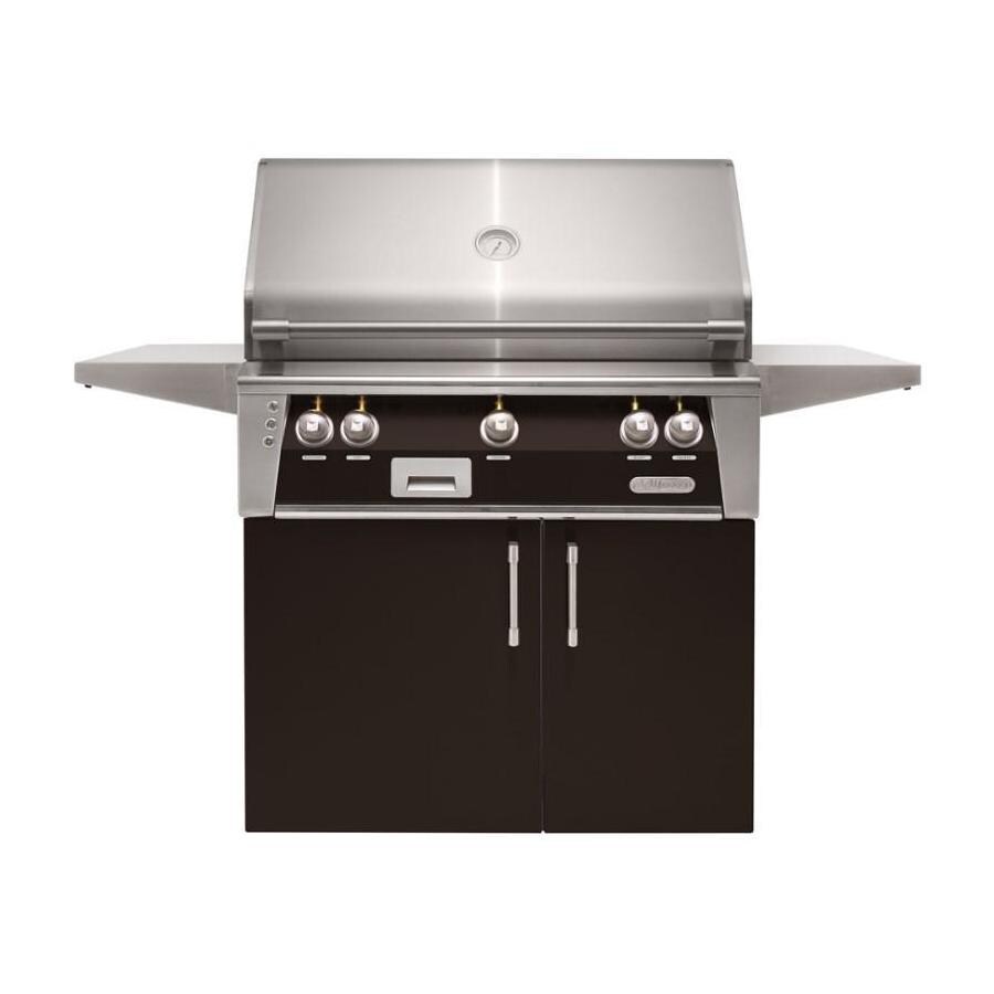 Alfresco ALXE 36-Inch Freestanding Propane Grill With Rotisserie - Jet Black Matte - ALXE-36C-LP-SM9005
