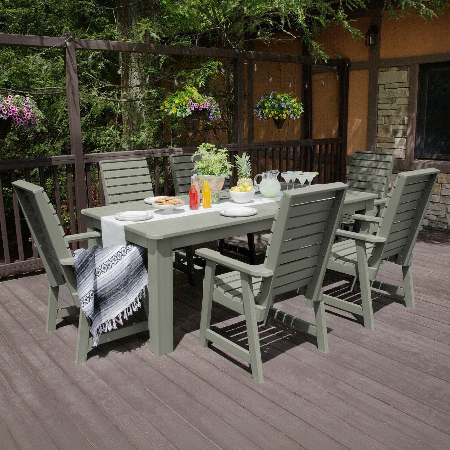 Elm Pointe 7 Pc Recycled Plastic Dining Set In Eucalyptus by Lakeview - Lifestyle thumbnail