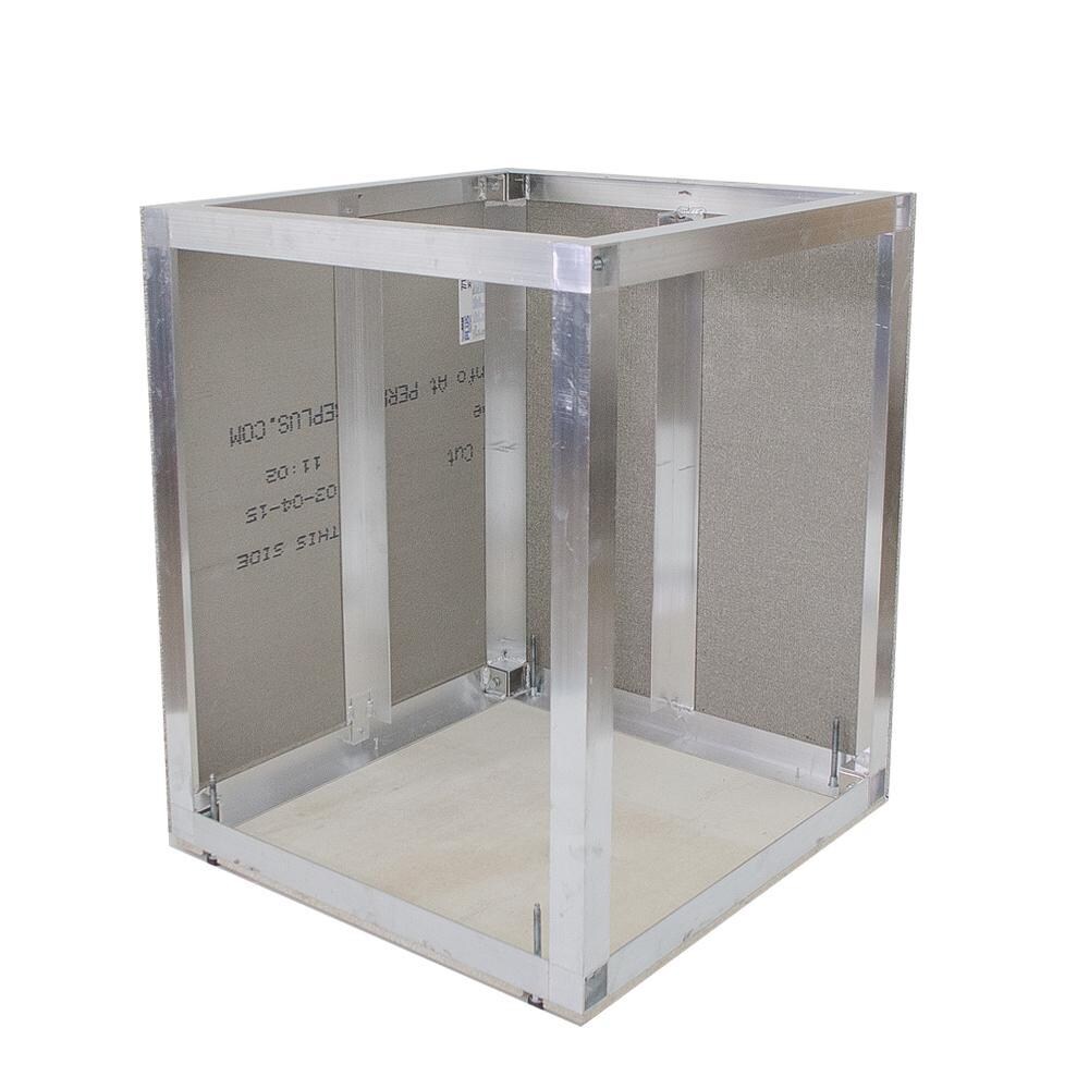 90 Degree Corner Cabinet 29W X 35H Easy Outdoor Kitchen Frame Kit With Cement Board By Grillnetics