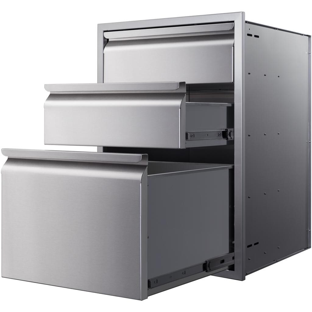 Memphis Grills 21-Inch Triple Access Drawer With Soft Close - Open View thumbnail
