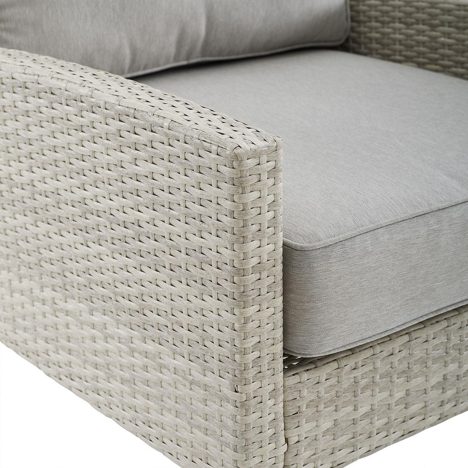 Ultimate Patio UP-92431GY-AC 7Pc Wicker Outdoor Sofa Patio Furniture Set in Acorn - Arm - Detail thumbnail