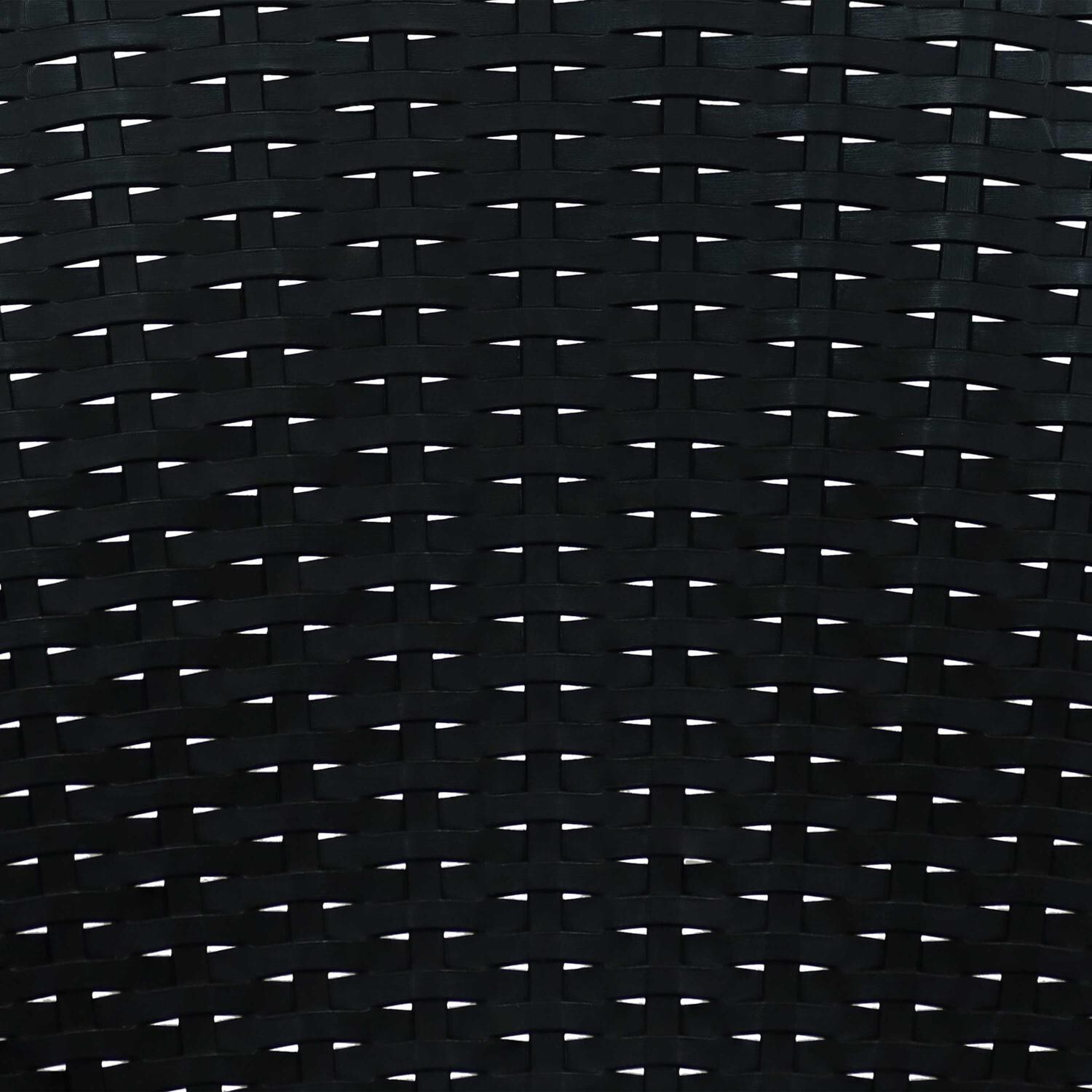 Ultimate Patio Plastic Stackable Arm Chair - Black - Finish Detail thumbnail