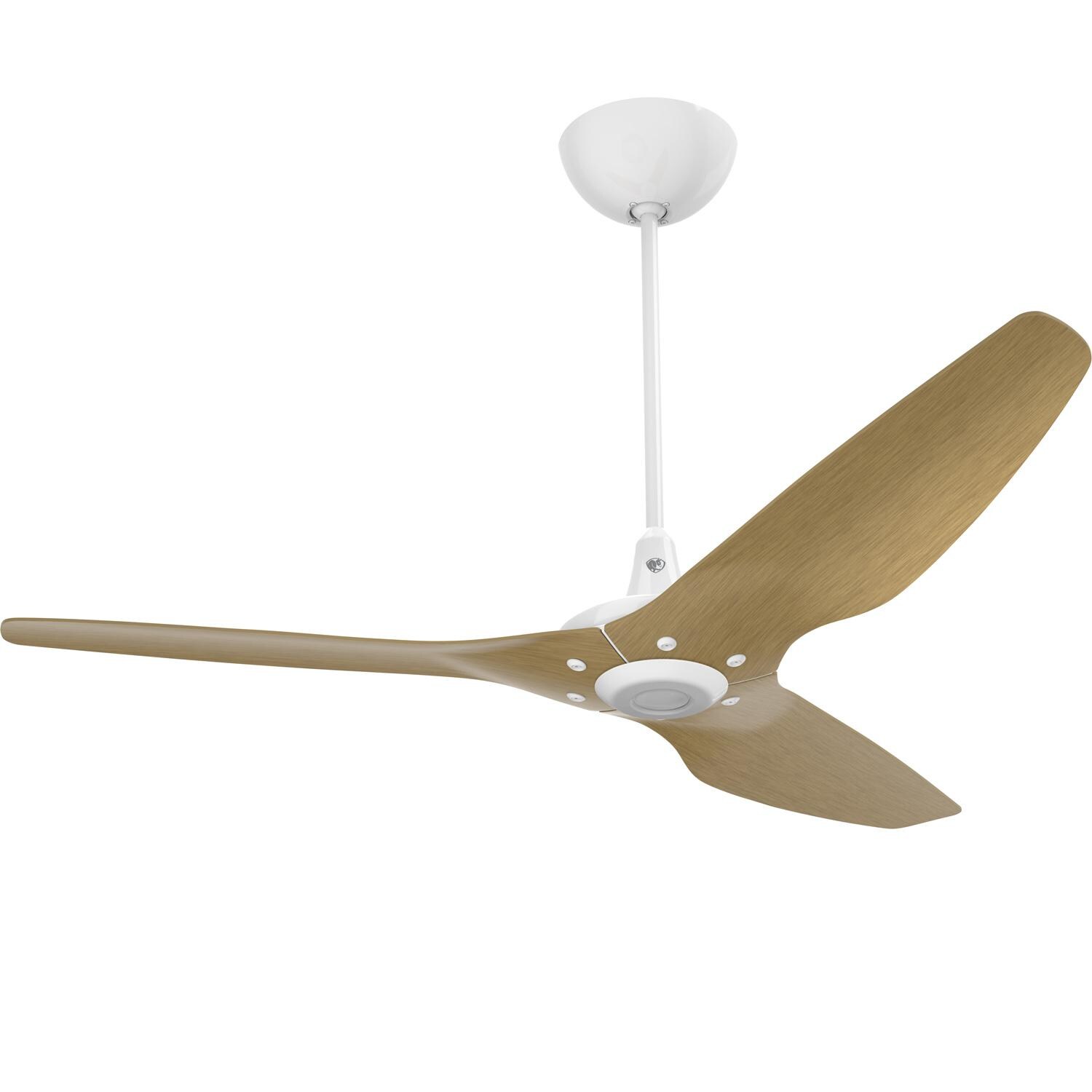 Big Ass Fans 60-Inch Haiku Ceiling Fan Universal Mount W/20-Inch Downrod in White/Caramel - MK-HK4-052506A259F504G10I20