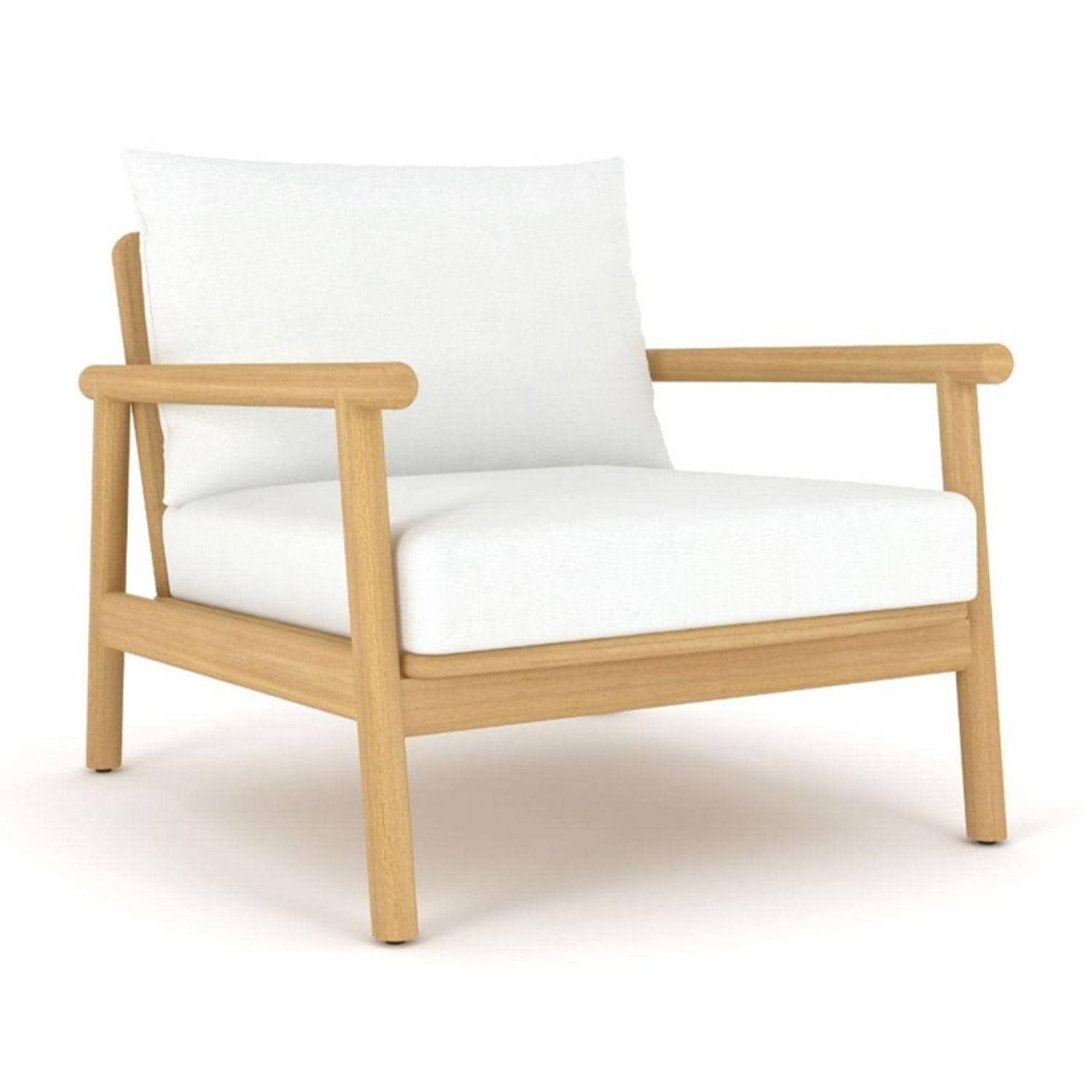 Royal Teak Collection Seville Teak Club Chair in White by - SEVCC-W