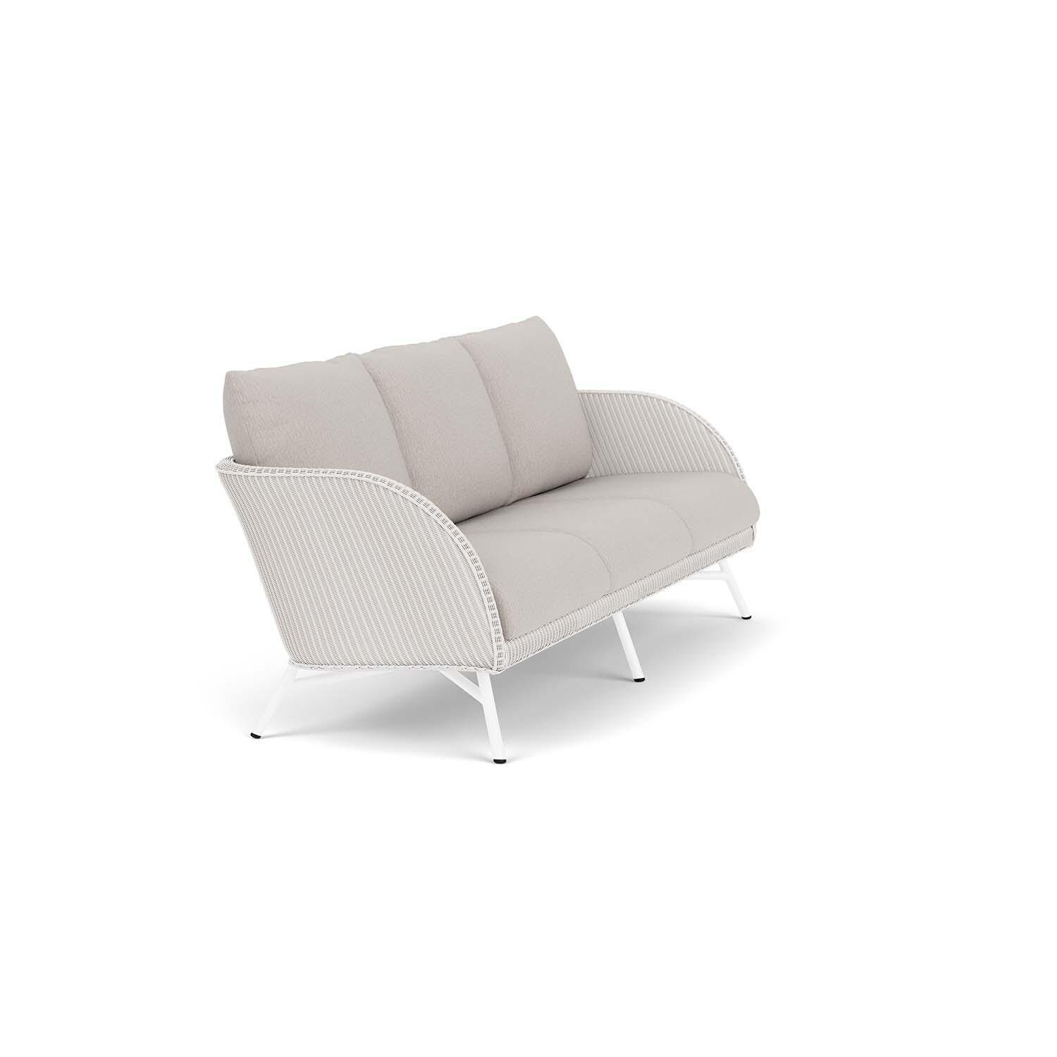 Lloyd Flanders Essence Sofa W/Remy Cloud Fabric - White Finish - Angled thumbnail