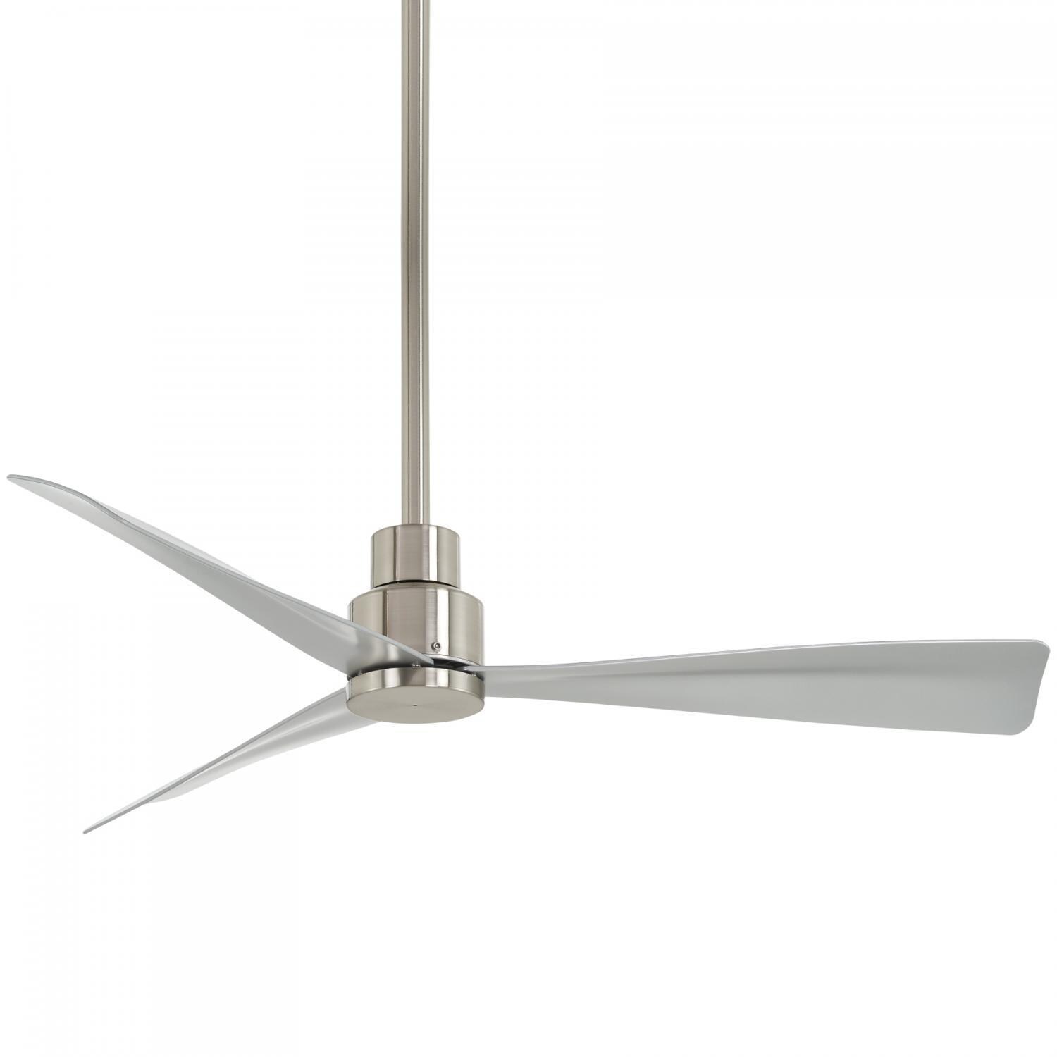 Minka-Aire F786-BNW Simple 44-Inch 3-Blade Ceiling Fan in Brushed Nickel Wet Finish w/ Silver Blades thumbnail