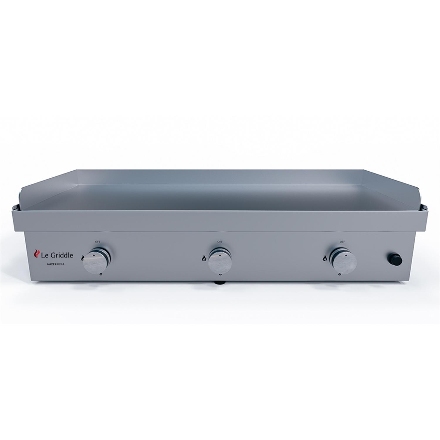 The Big Texan 3-Burner Built-In Propane Griddle w/ Dual Plate - Front - White Background thumbnail