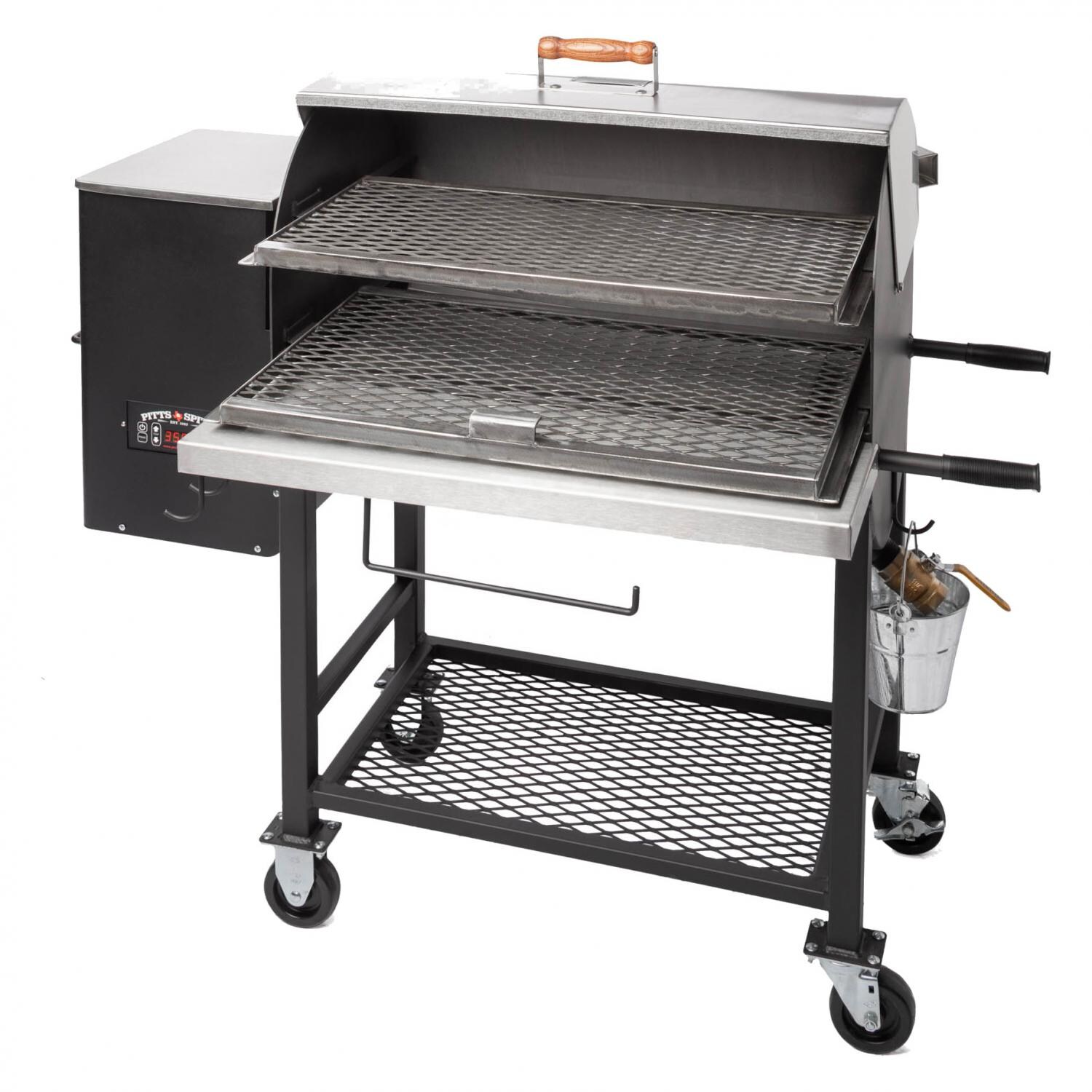 Pitts & Spitts P-MAV850 Maverick 850 Pellet Grill - Open Grates Off thumbnail