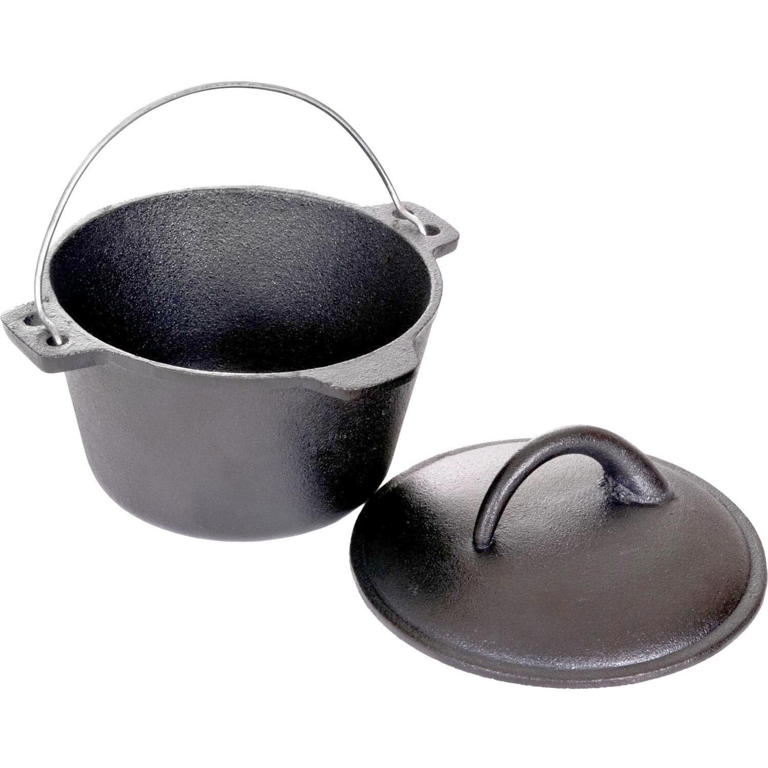 Cajun Cookware 1-Quart Unseasoned Cast Iron Dutch Oven - Open View thumbnail
