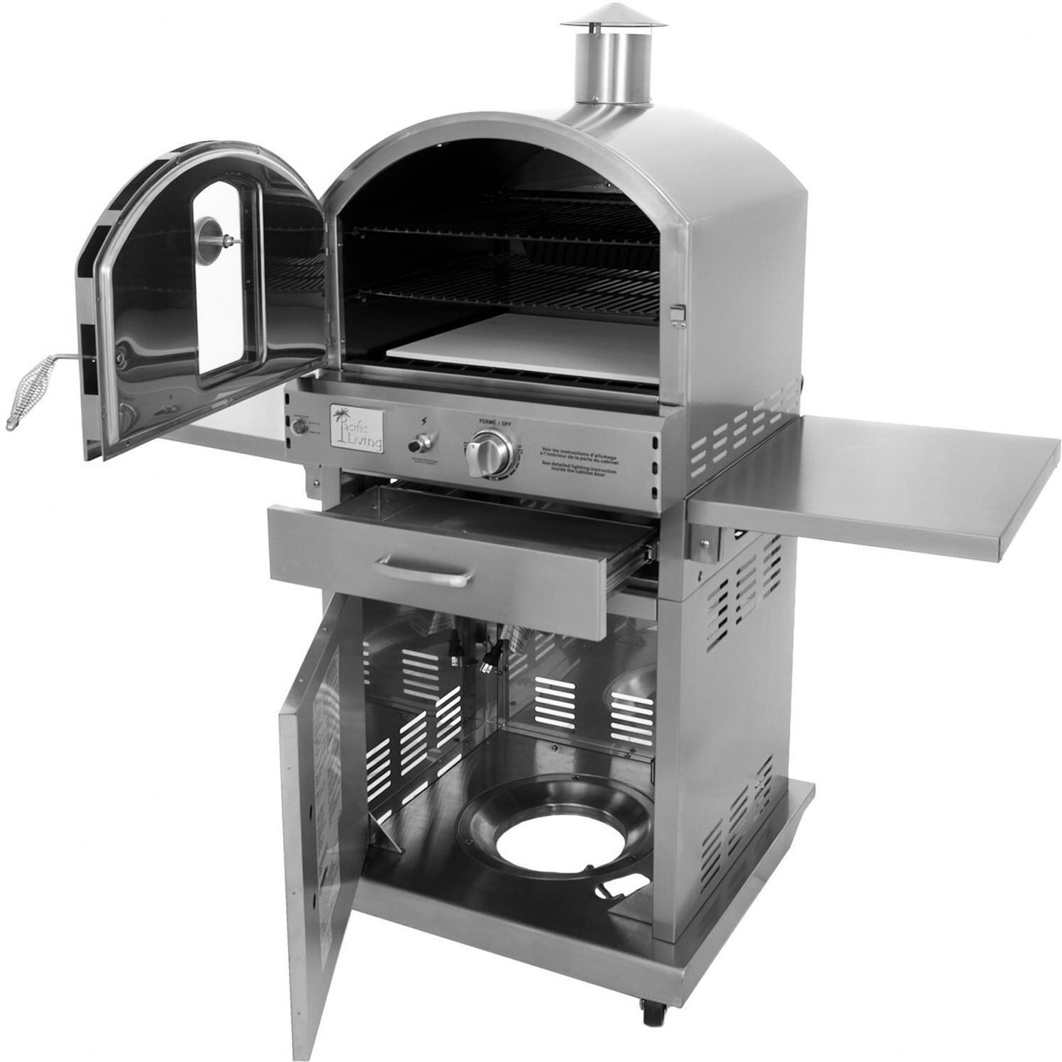 Pacific Living PL8430SS Natural Gas Stainless Steel Outdoor Pizza Oven