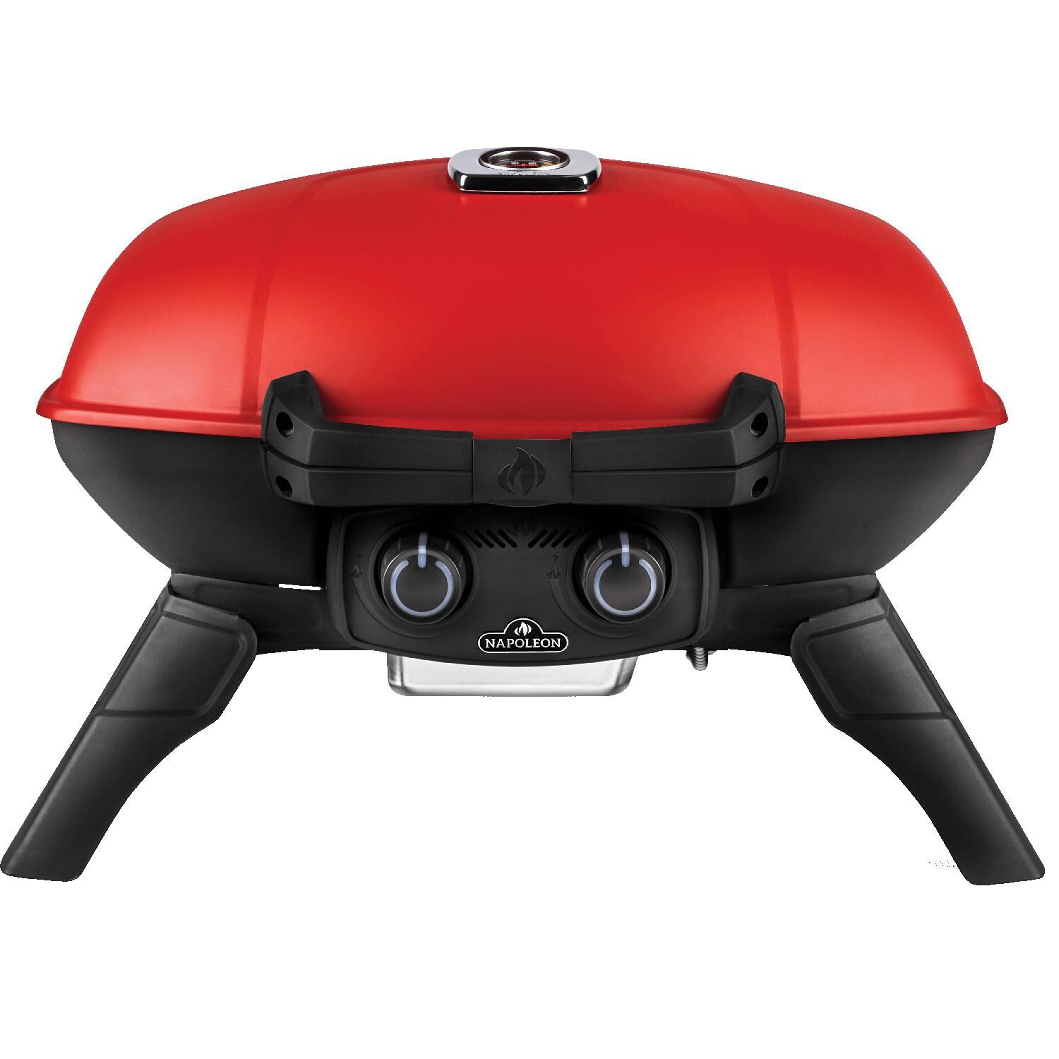 Napoleon TravelQ 285 Portable Propane Gas Grill with Griddle - Red - TQ285-RD-1-A