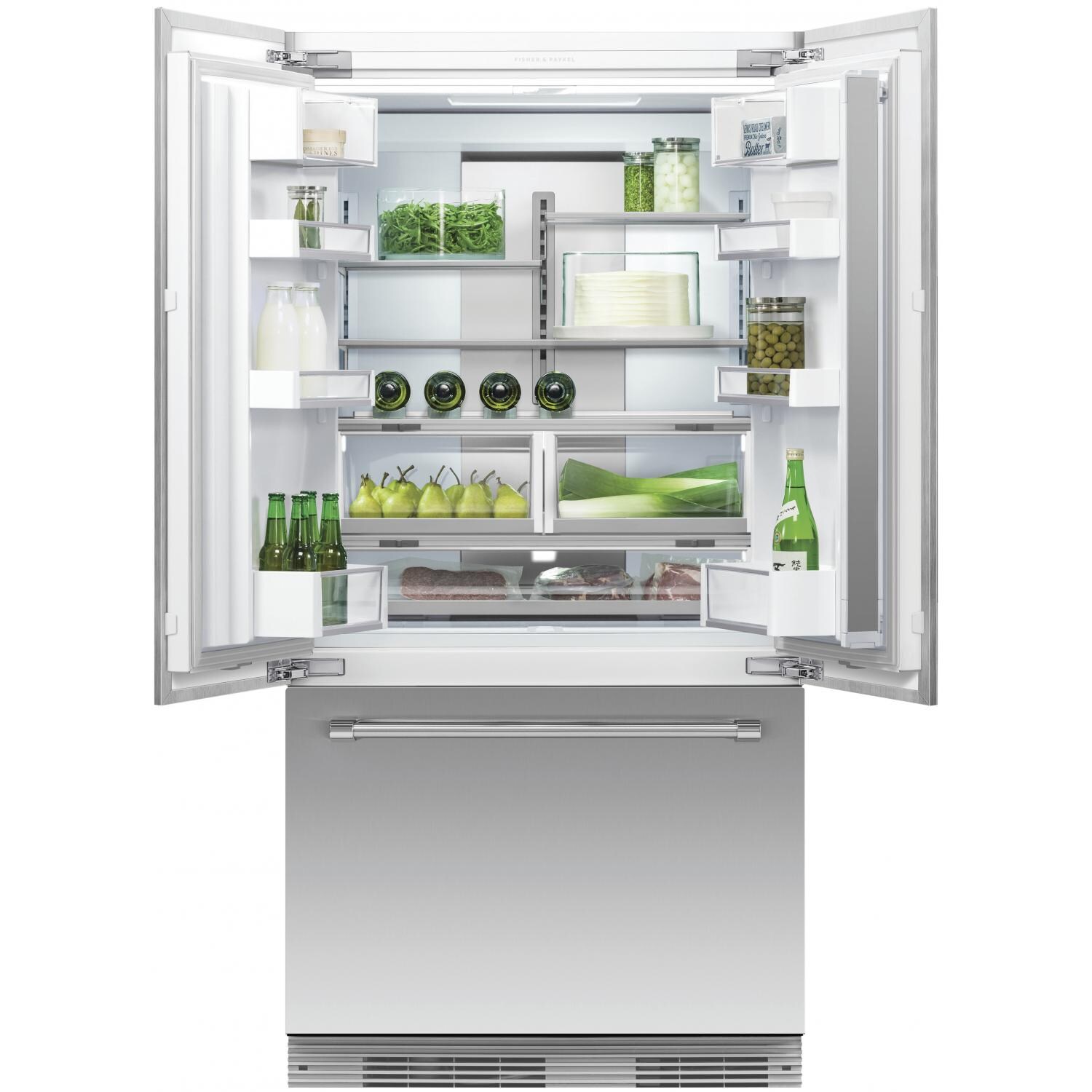 Fisher Paykel Professional 72-Inch Built-In French Door Refrigerator - Doors Open thumbnail