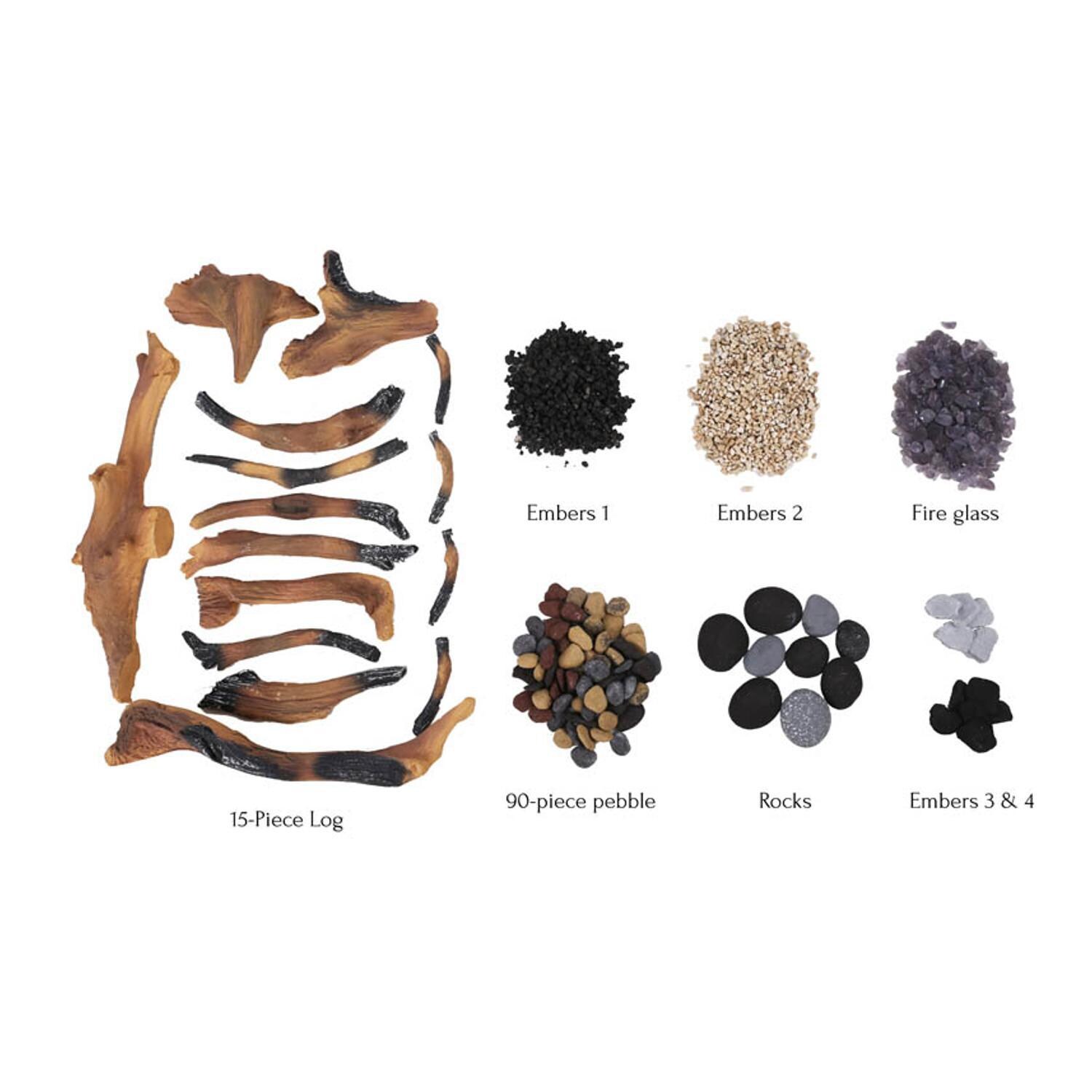 Amantii 15-Piece Driftwood Log Set with Designer Media Kit DESIGN-MEDIA-15PCE thumbnail